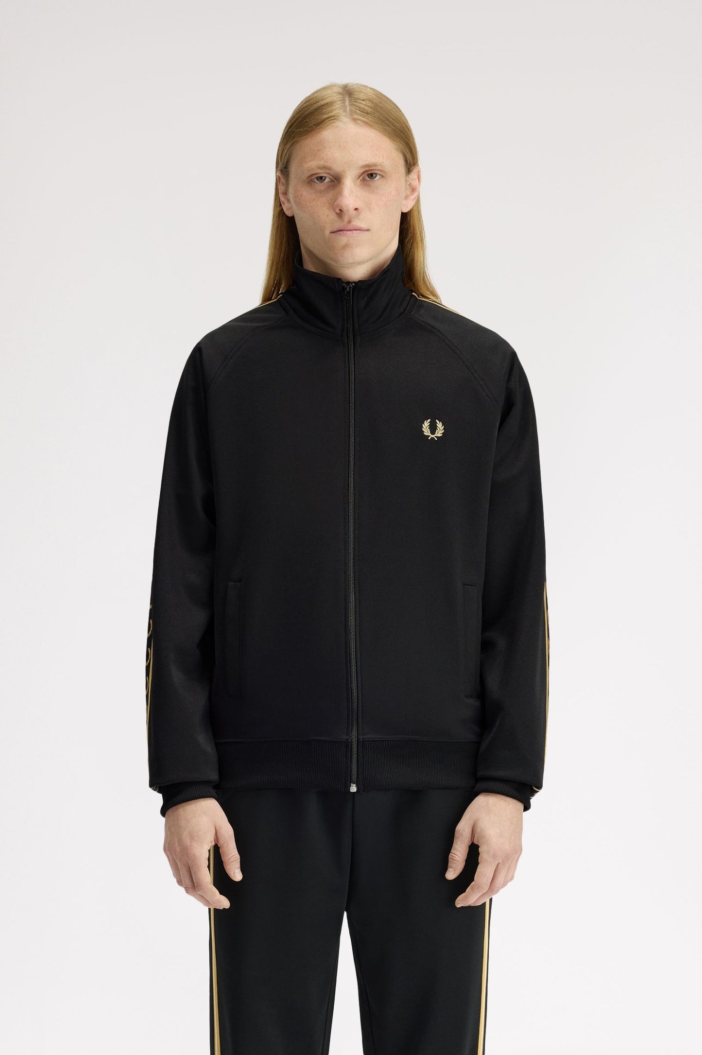 Fred Perry Contrast Tape Track Black / Champagne