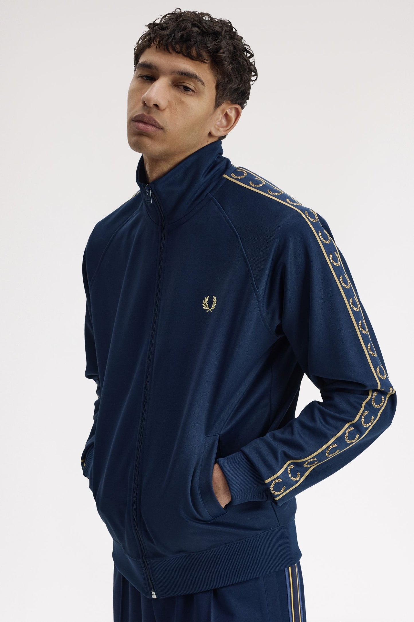 Fred Perry Contrast Tape Track Tennis Blue / Champagne