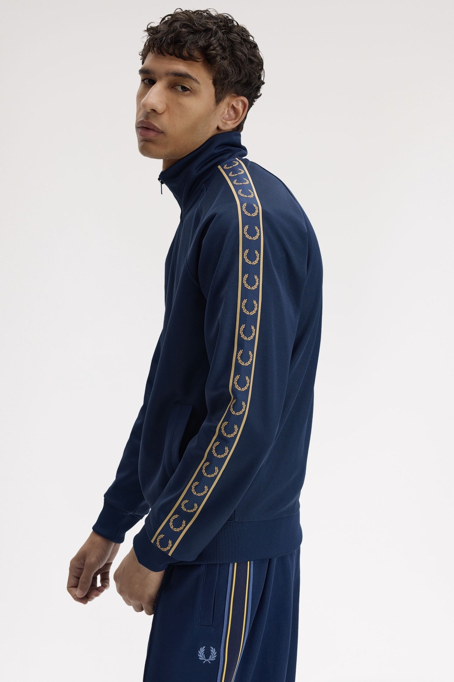 Fred Perry Contrast Tape Track Tennis Blue / Champagne