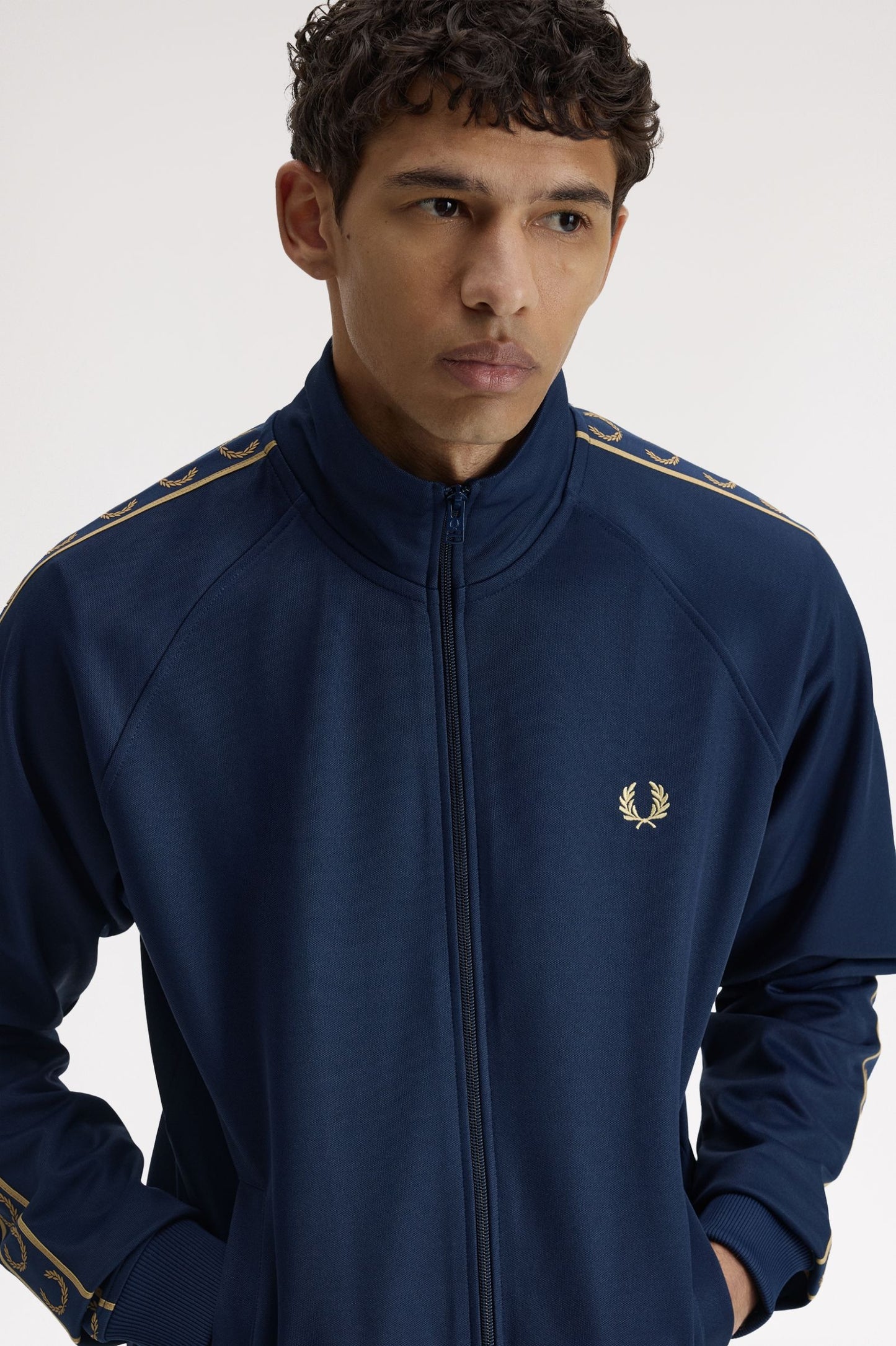 Fred Perry Contrast Tape Track Tennis Blue / Champagne