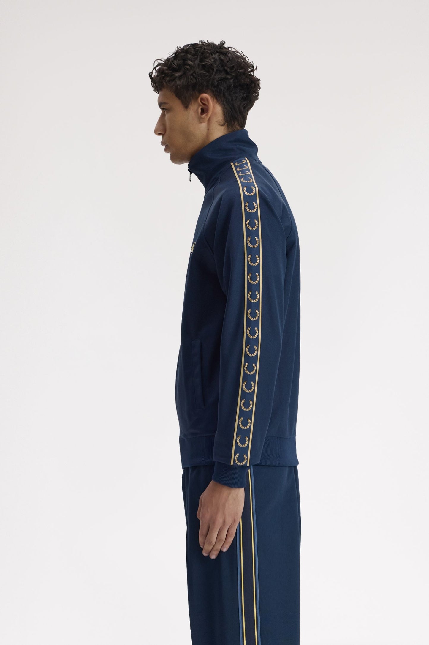 Fred Perry Contrast Tape Track Tennis Blue / Champagne
