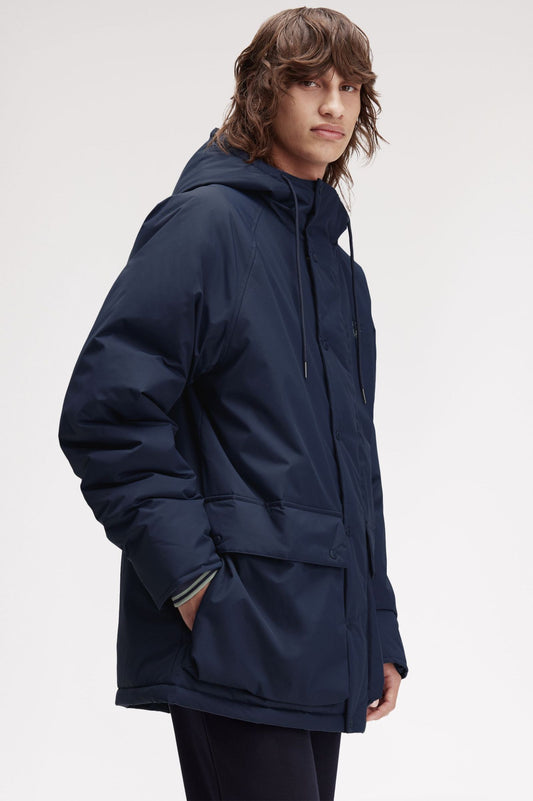 Fred Perry Padded Zip Through Jacket Dark Airforce