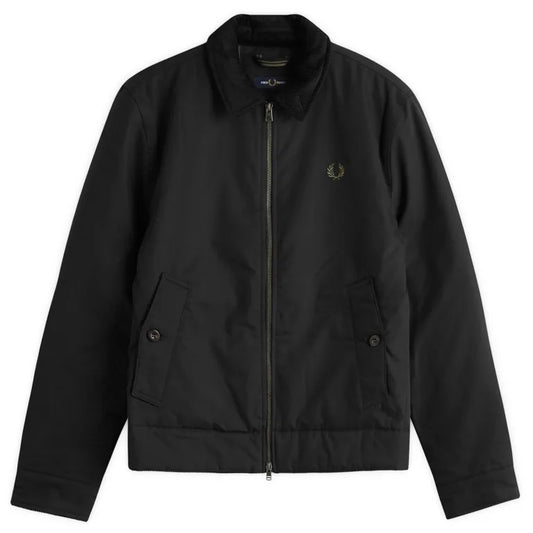 Fred Perry Cotton Caban Jacket Black