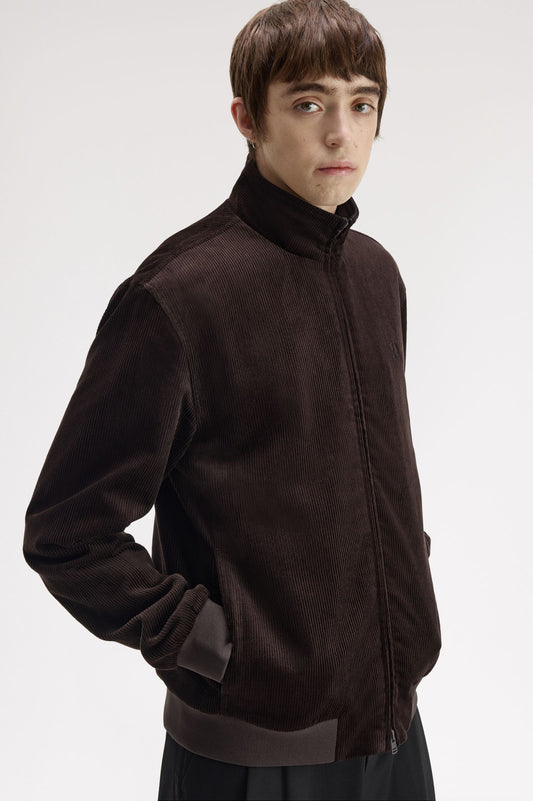 Fred Perry Cord Brentham Jacket Rich Brown