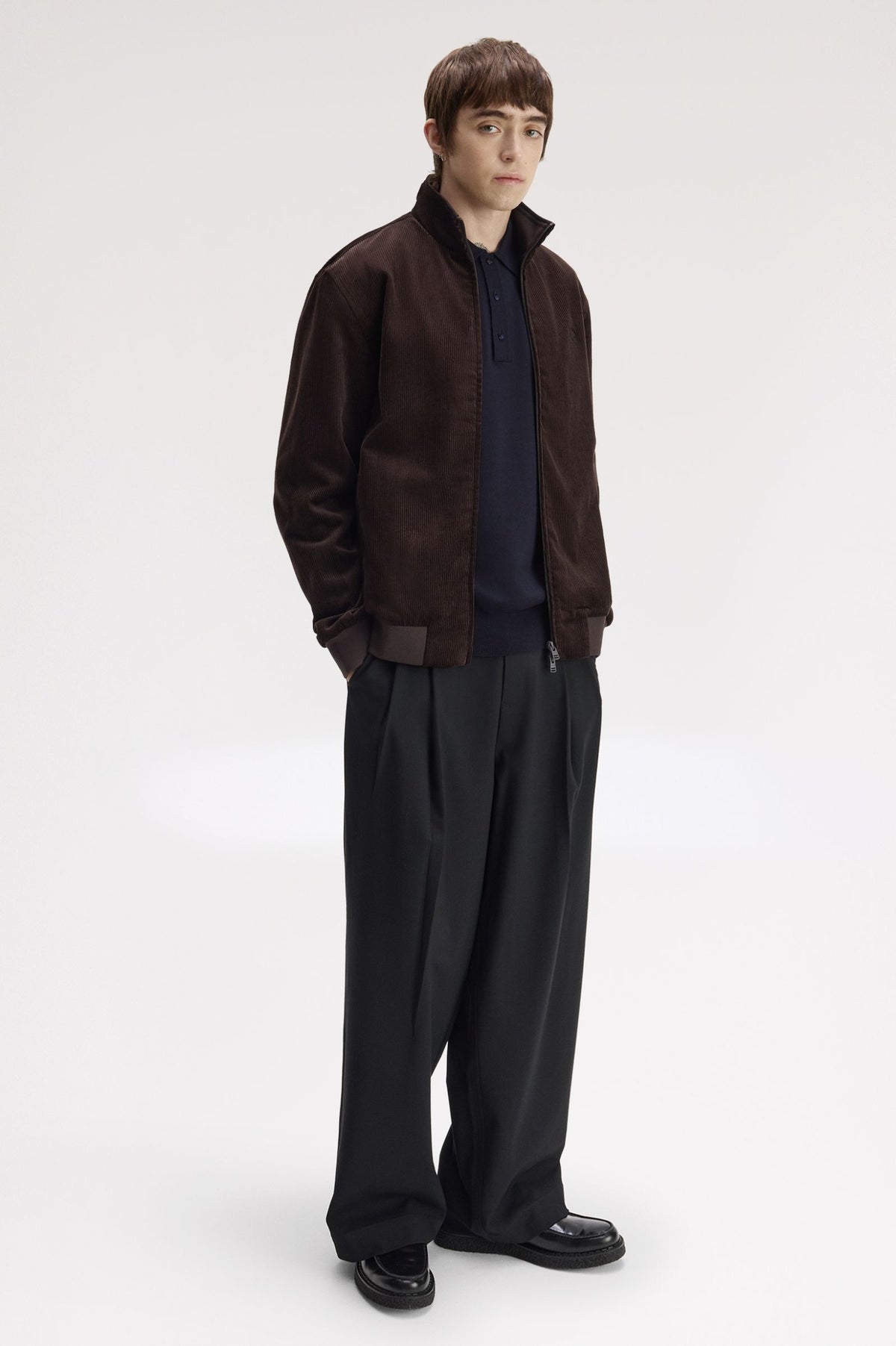 Fred Perry Cord Brentham Jacket Rich Brown