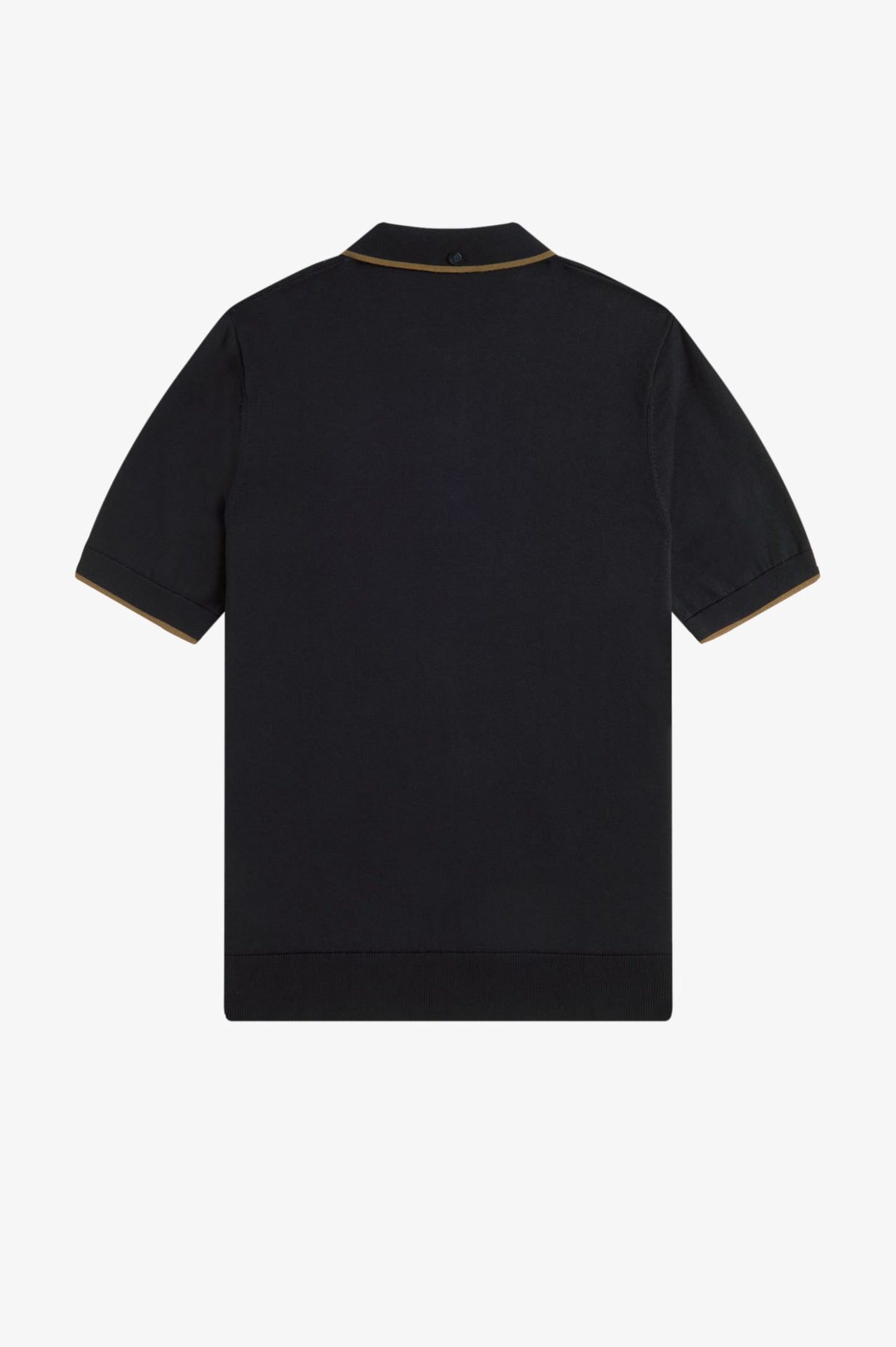 Fred Perry Pique Stitch Knitted Shirt Black