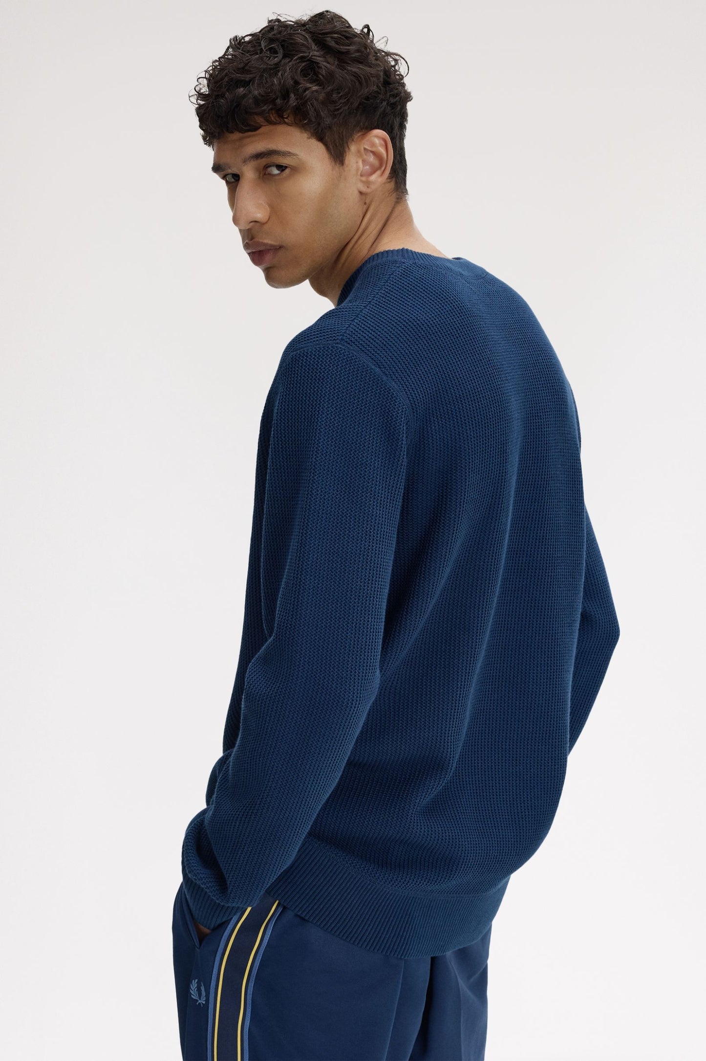 Fred Perry Textured Jumper Tennis Blue