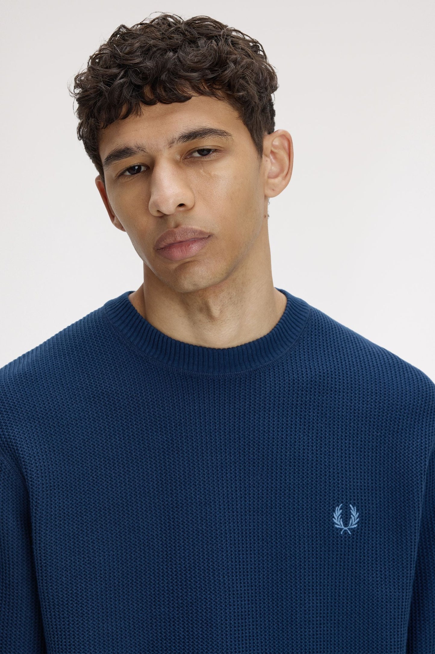 Fred Perry Textured Jumper Tennis Blue