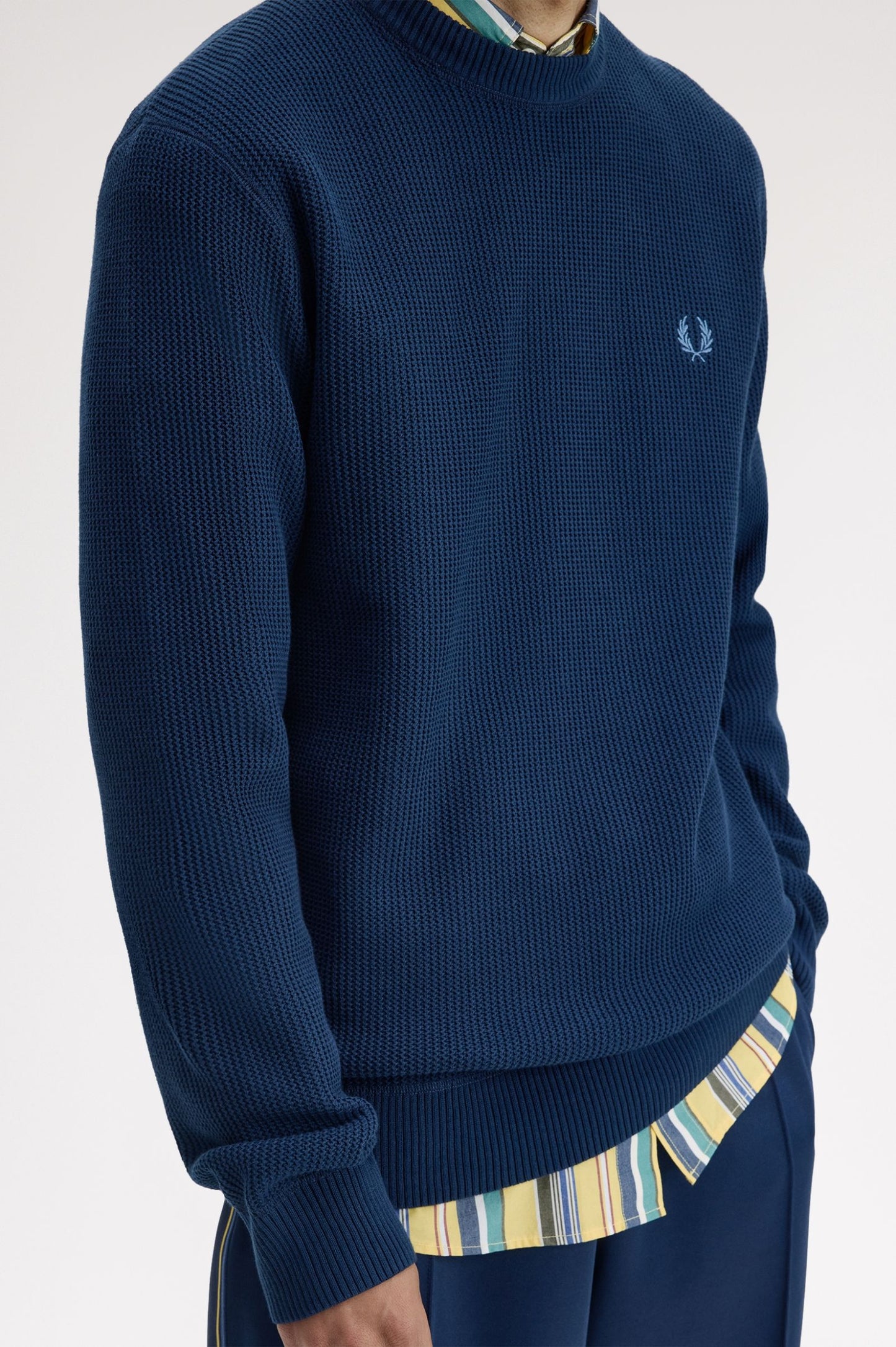 Fred Perry Textured Jumper Tennis Blue