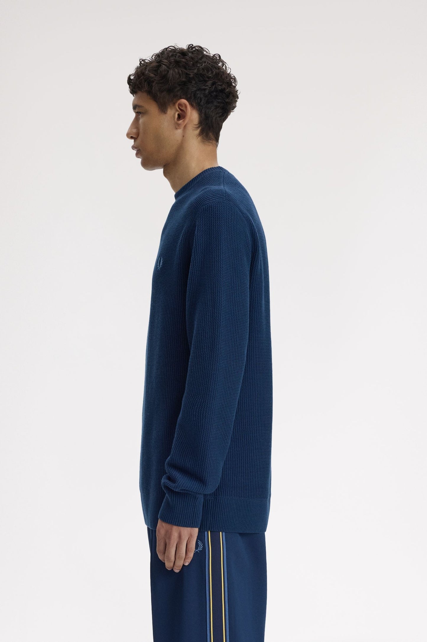 Fred Perry Textured Jumper Tennis Blue