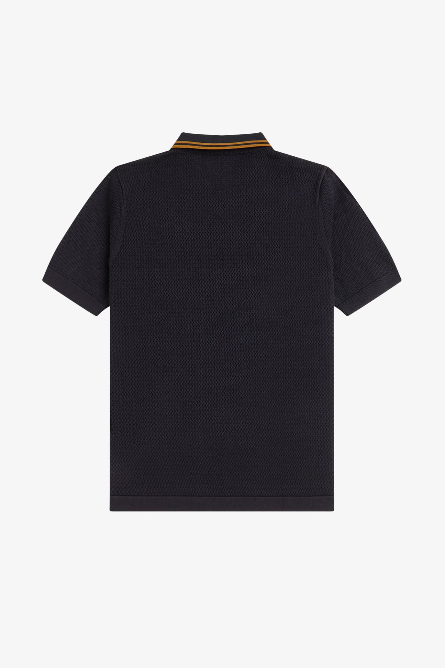 Fred Perry Pointelle Knitted Shirt Black