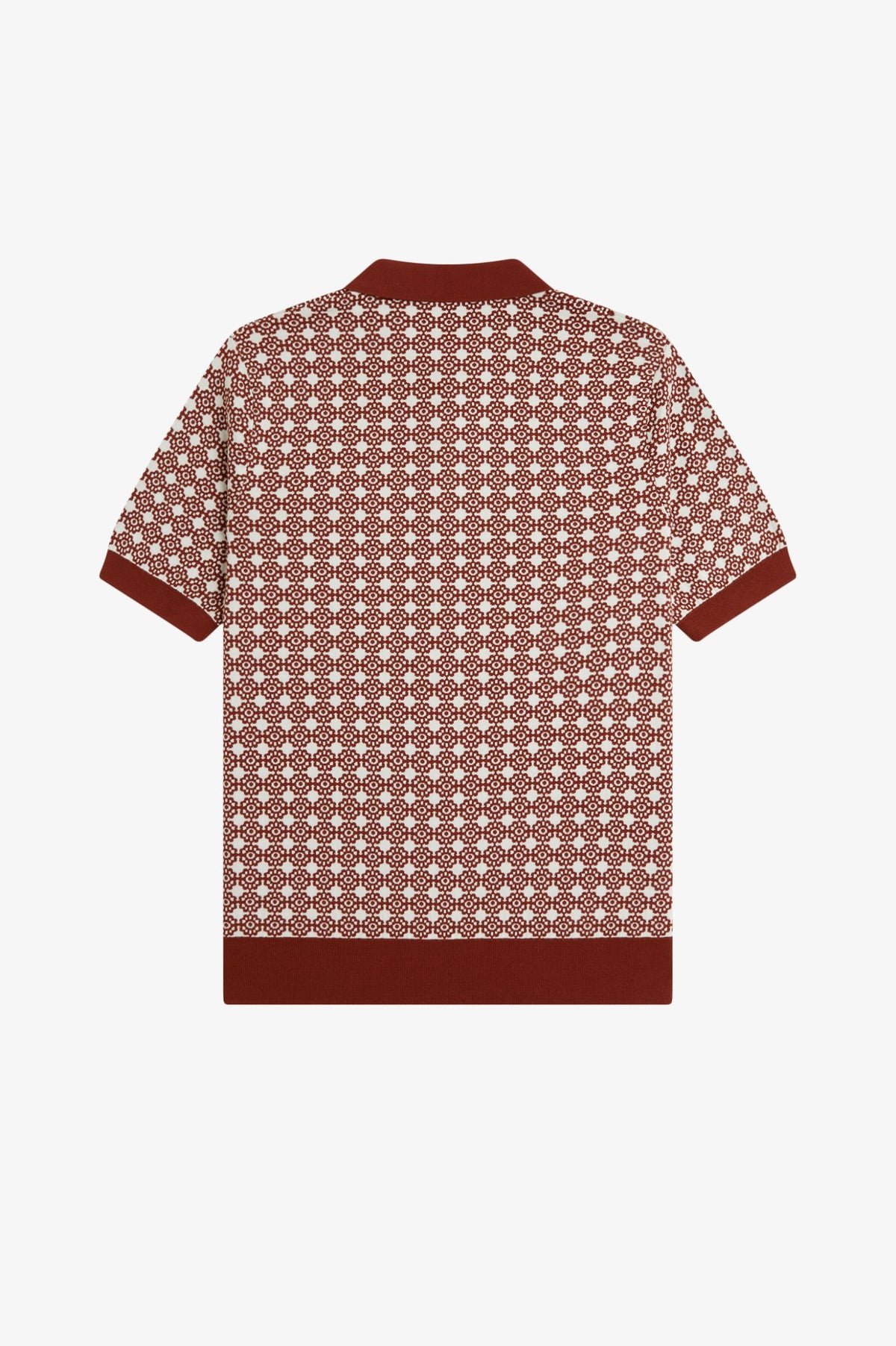 Fred Perry Floral Jacquard Shirt Brandy