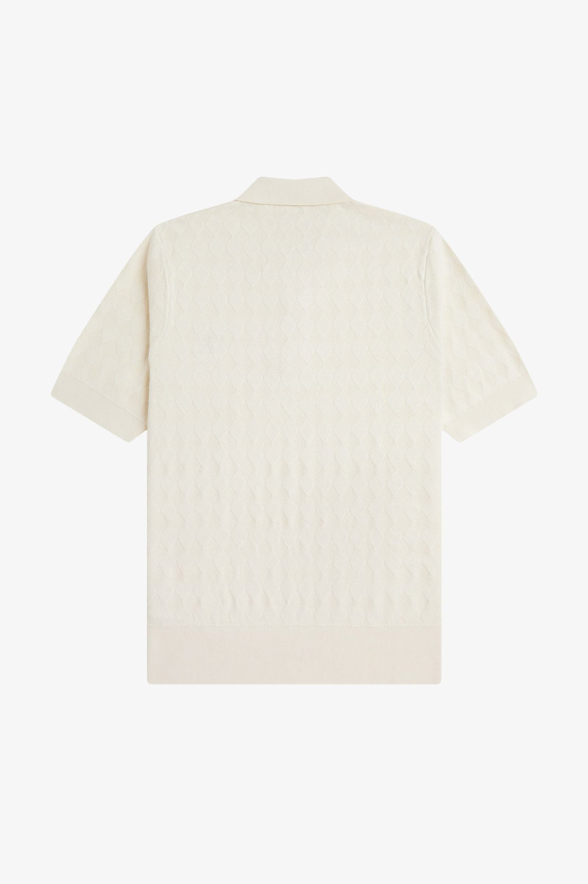Fred Perry Pointelle Knitted Shirt Ecru