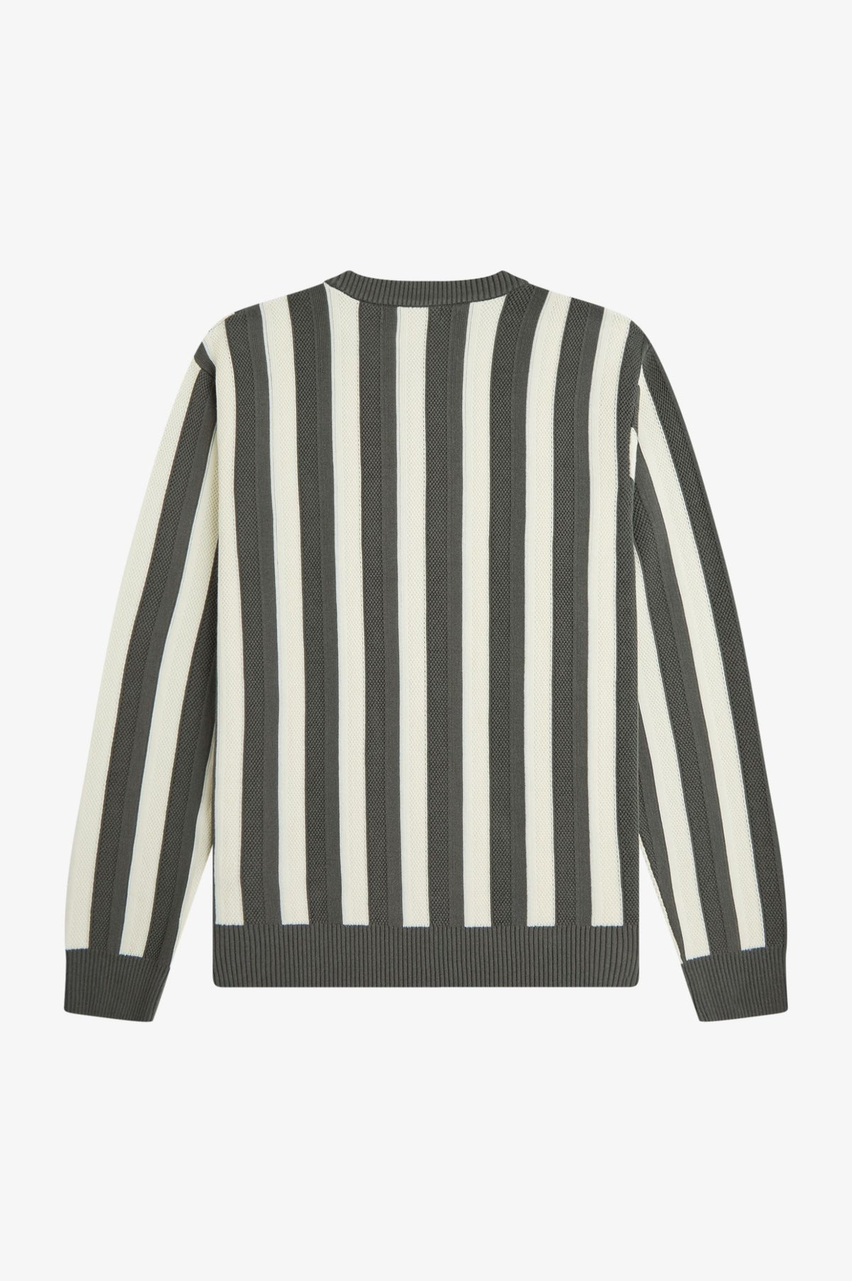 Fred Perry Textured Stripe Jumper Field Green