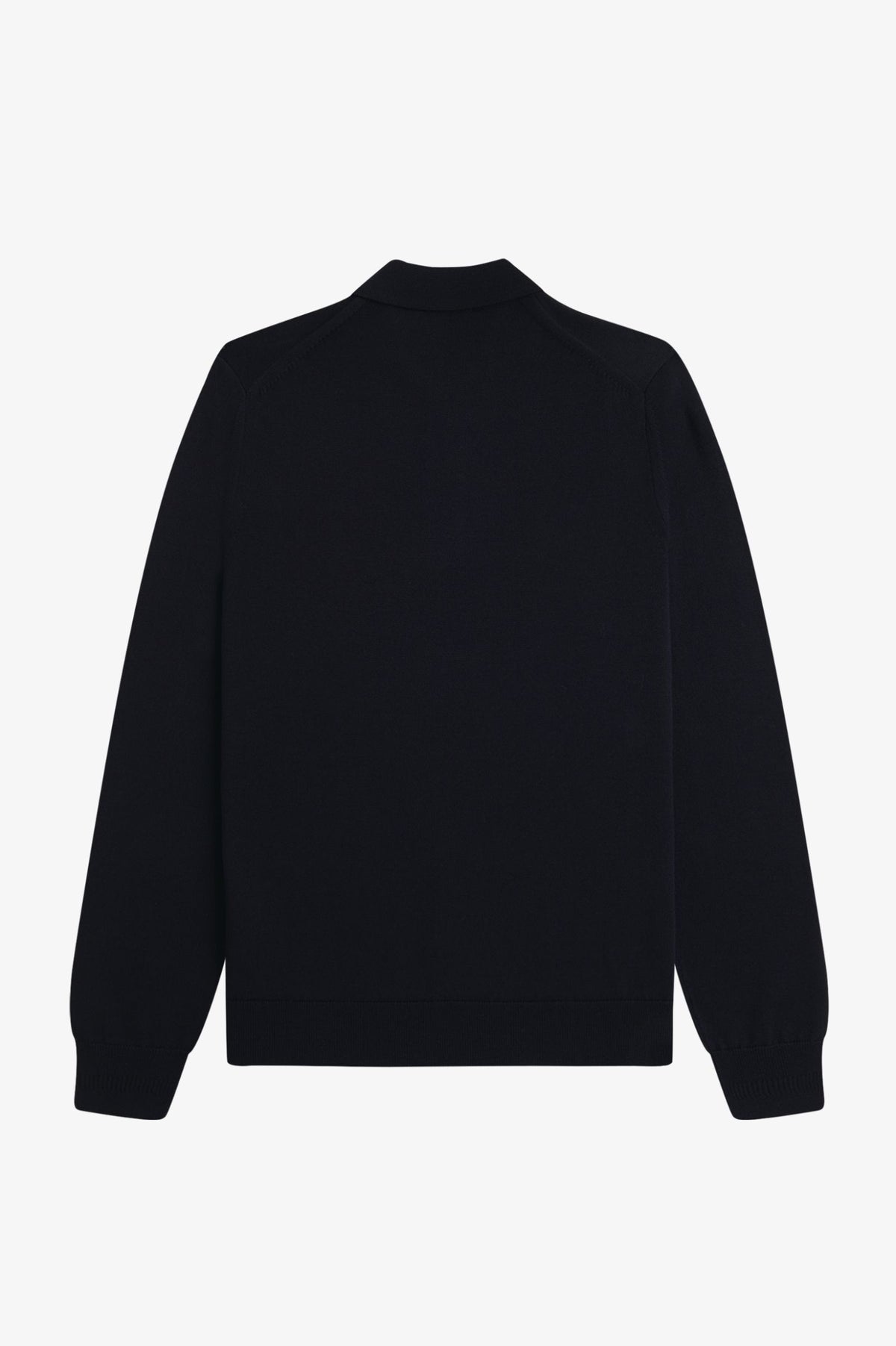 Fred Perry Long Sleeve Knitted Shirt Navy