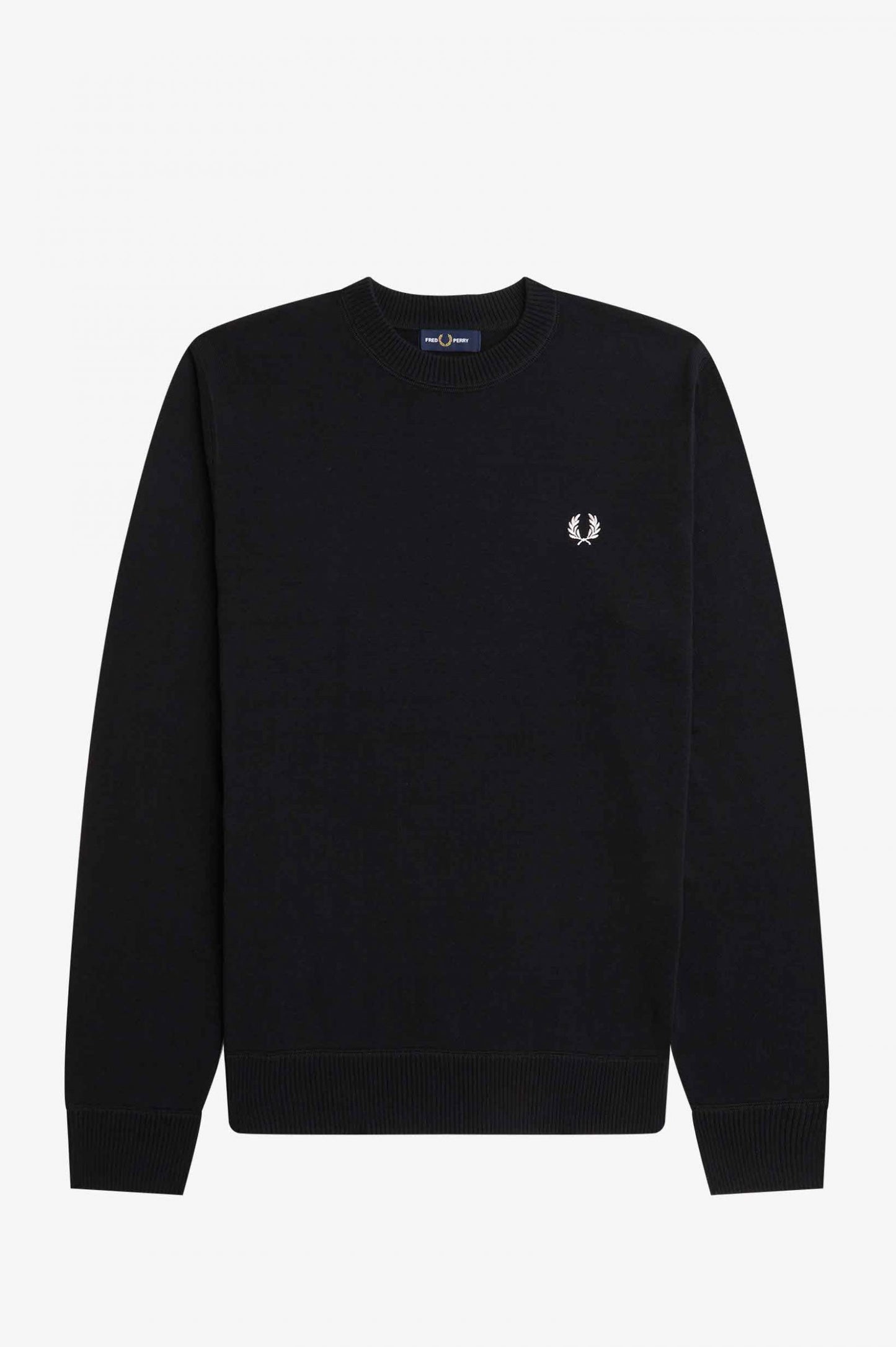 Fred Perry Graphic Laurel Wreath Jumper Black