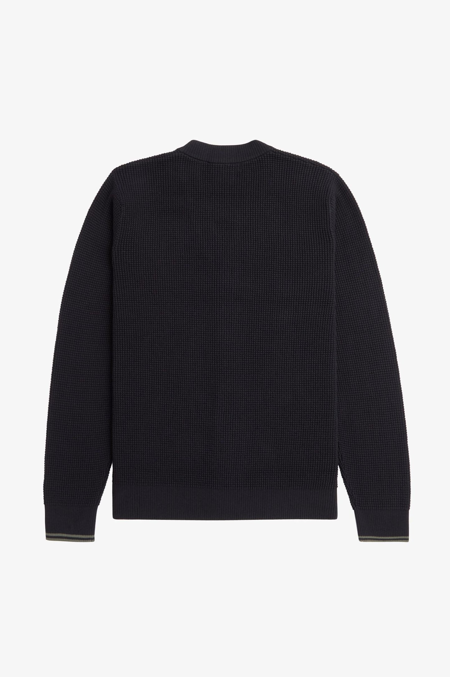 Fred Perry Waffle Stitch Cardigan Black