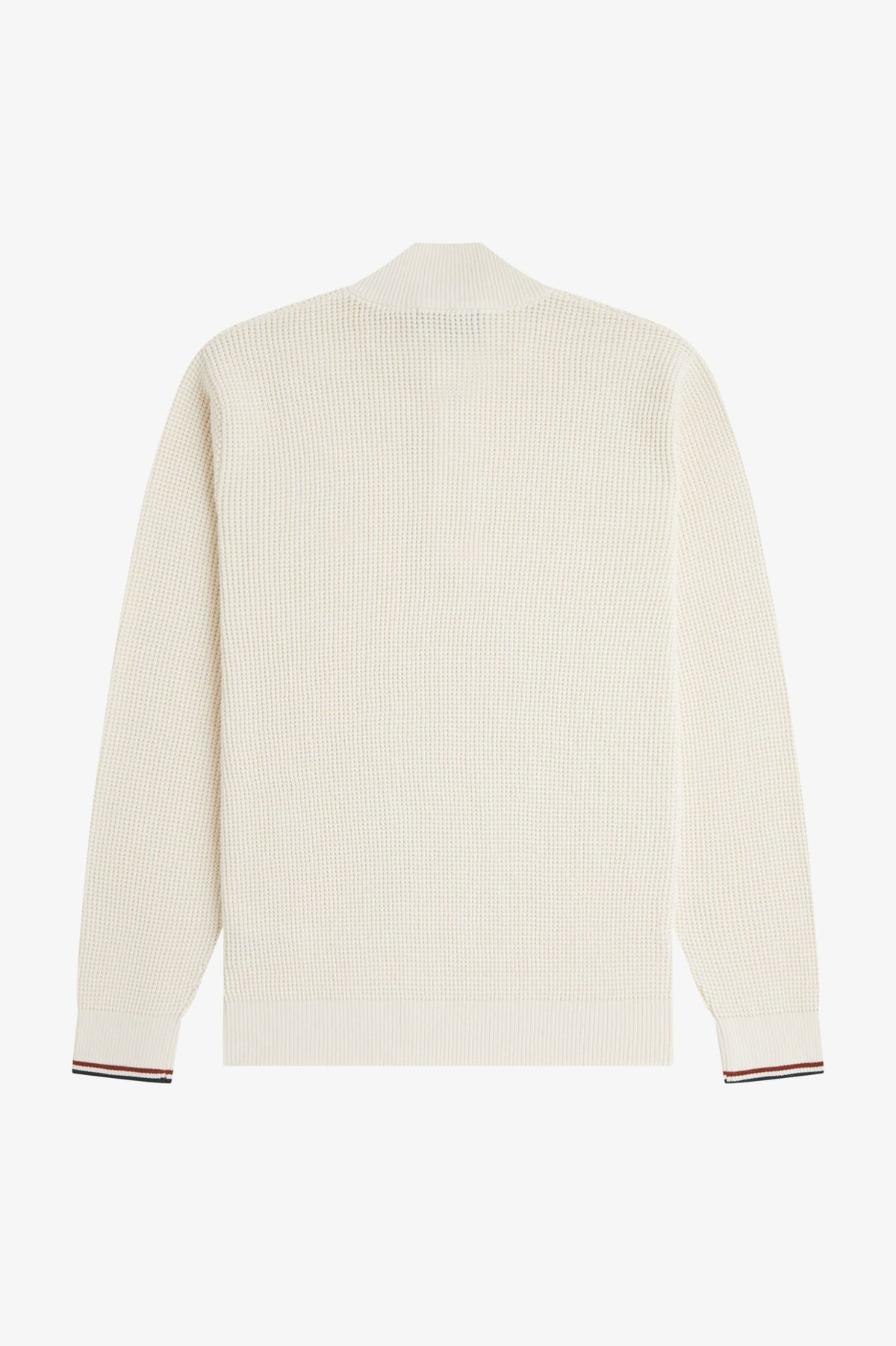 Fred Perry Waffle Stitch Half Zip Jumper Ecru