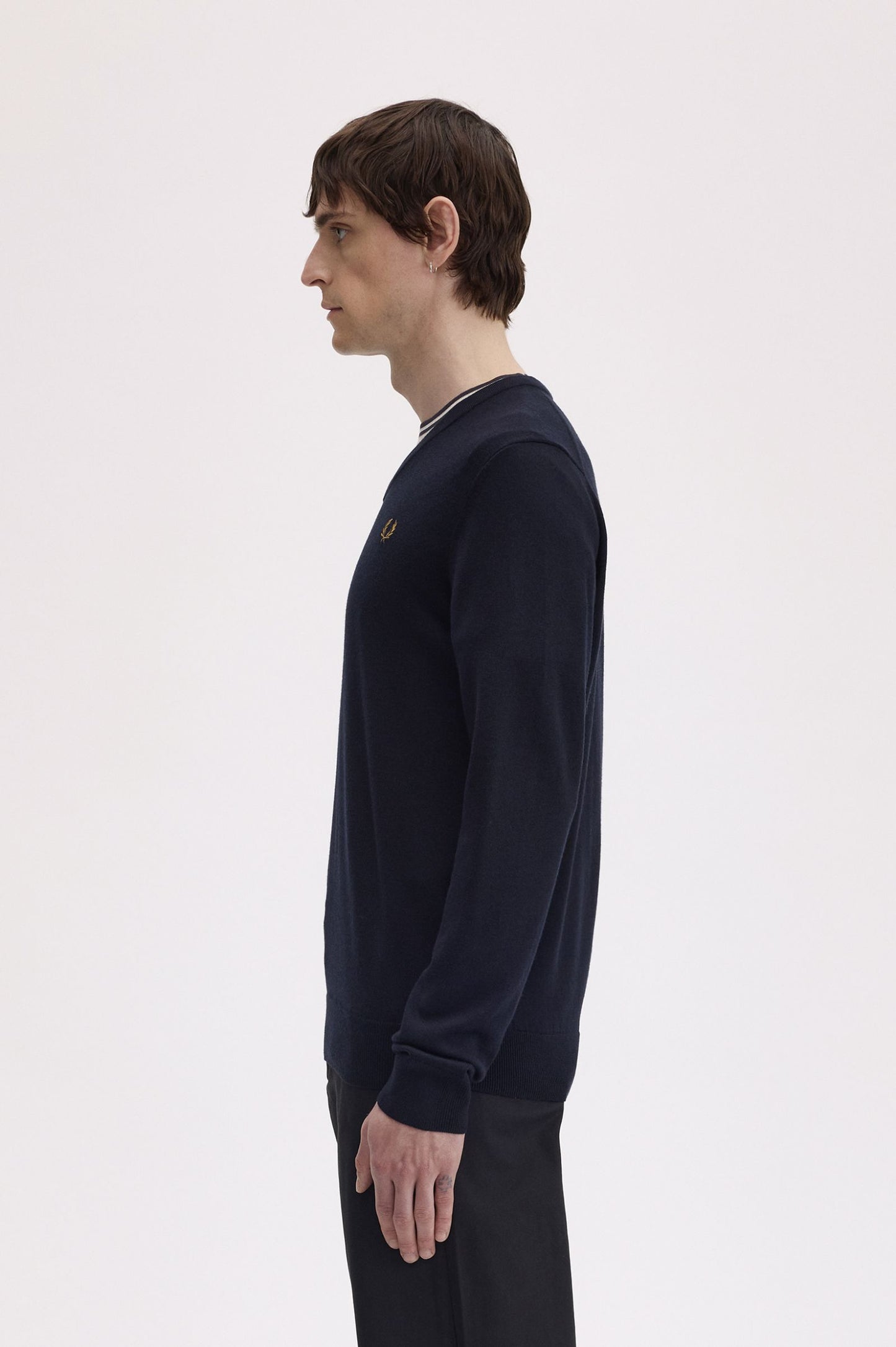 Fred Perry Classic V-Neck Jumper Navy