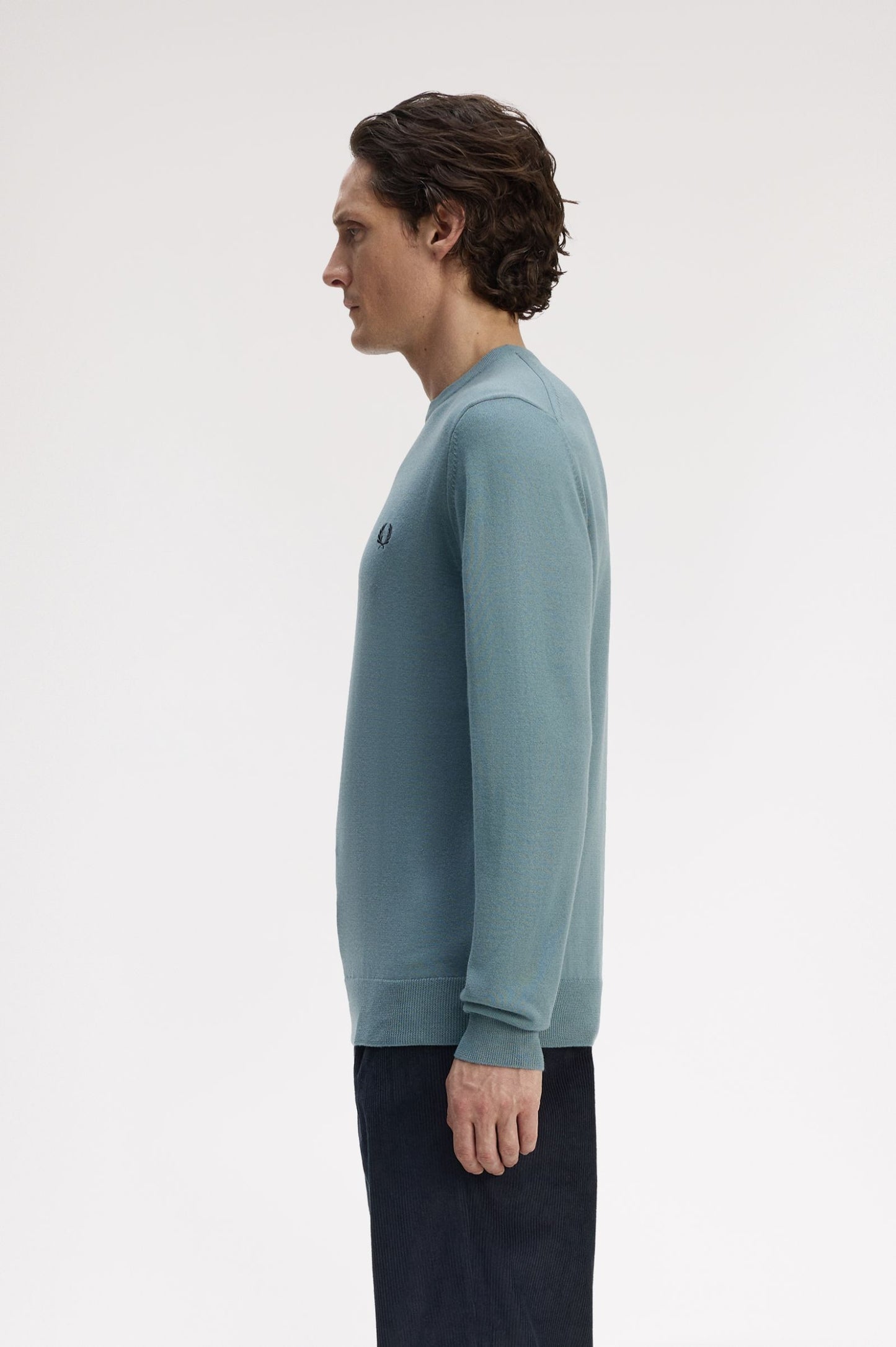 Fred Perry Classic Crew Neck Jumper Stockport Blue