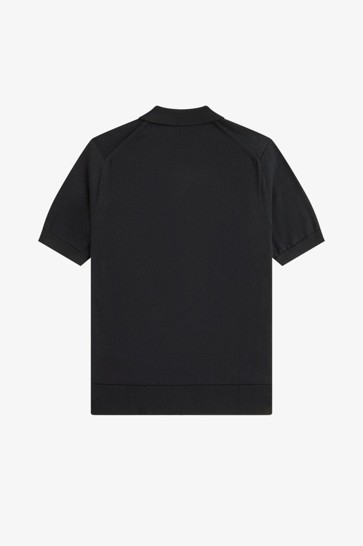 Fred Perry Cotton Knitted Shirt Black