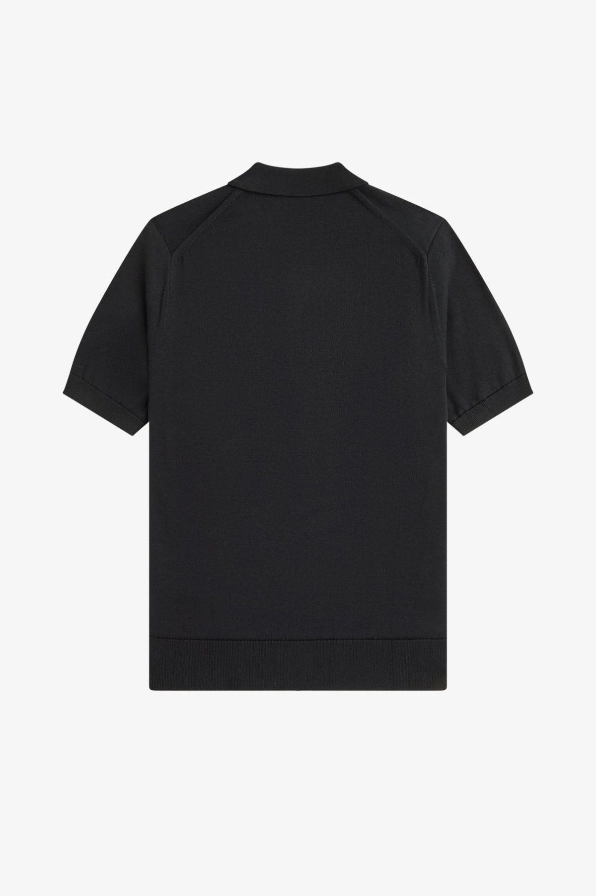 Fred Perry Cotton Knitted Shirt Black