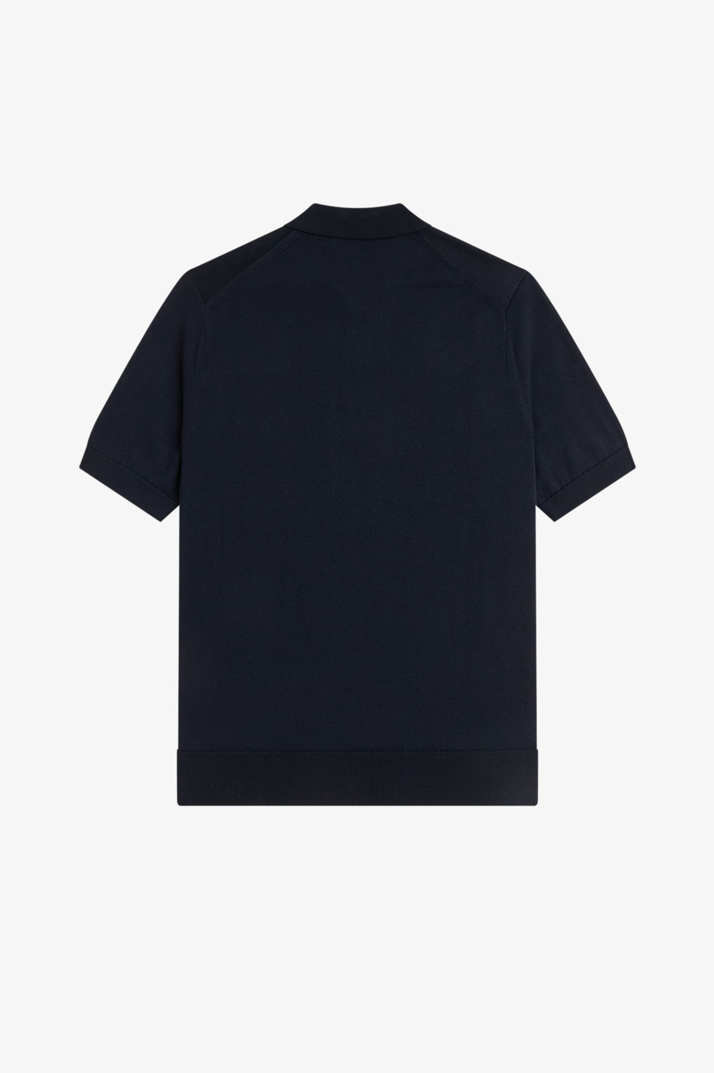 Fred Perry Long Staple Cotton Knitted Shirt Navy