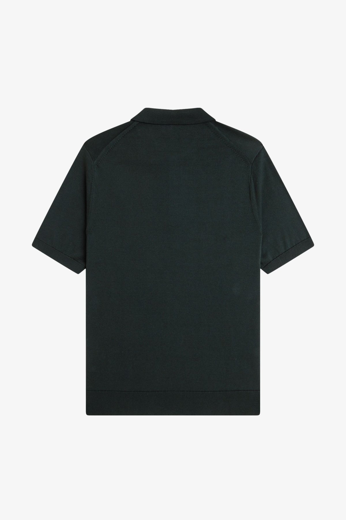 Fred Perry Cotton Knitted Shirt Night Green