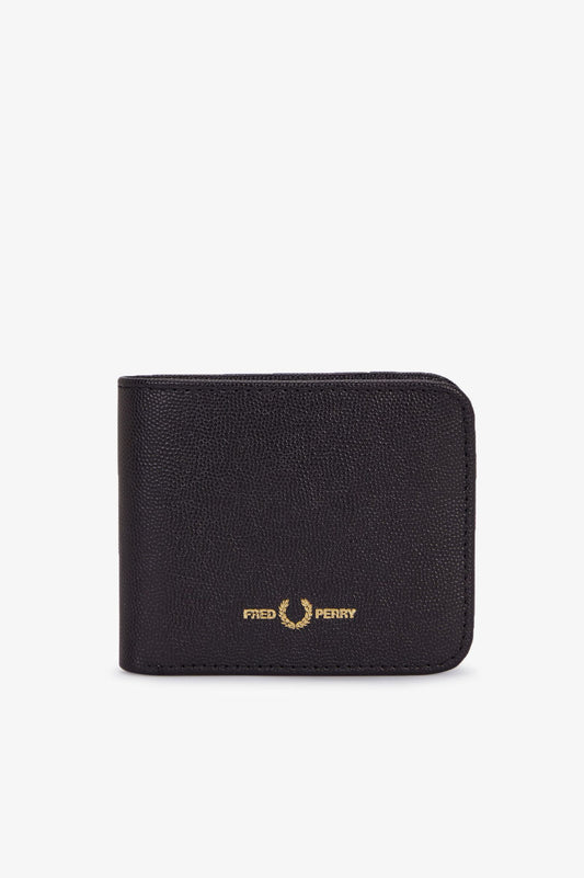 Fred Perry Scotchgrain Leather Bwallet Black