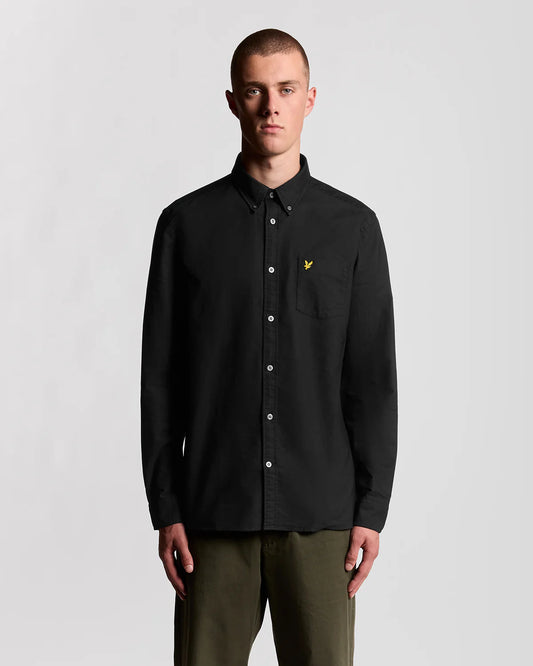 Lyle & Scott Katoenen Oxford Overhemd Black