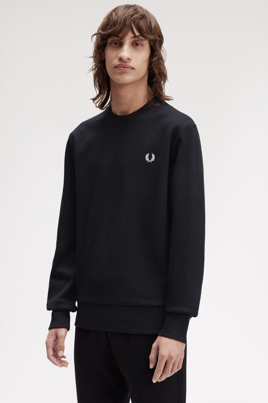 Fred Perry Bold Branding Crewneck Sweatshirt Black