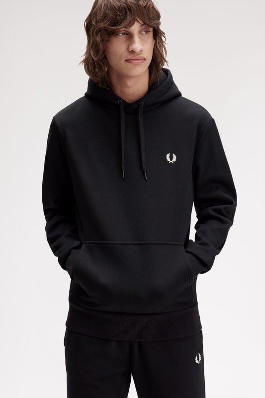 Fred Perry Bold Branding Hooded Sweatshit Black