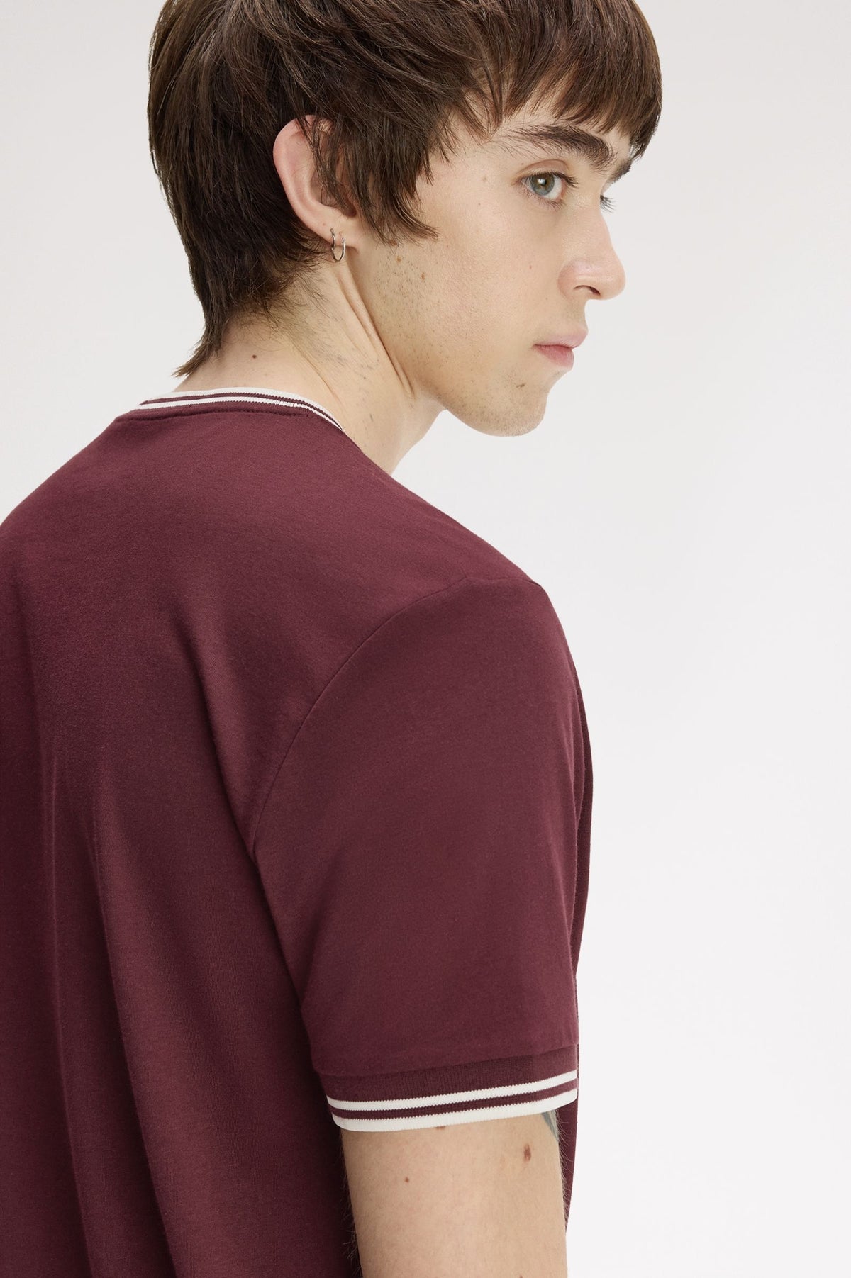 Fred Perry Twin Tipped T-Shirt Oxblood / Ecru