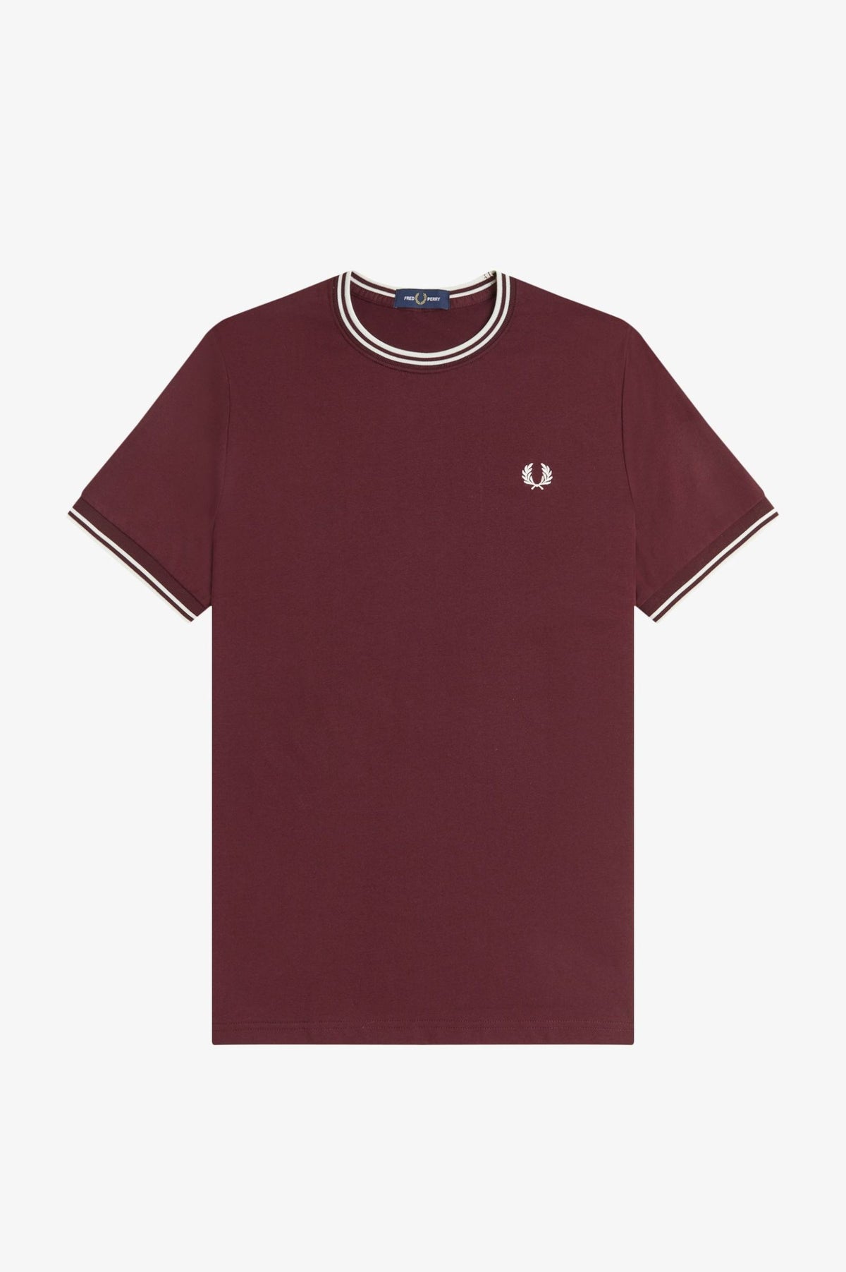 Fred Perry Twin Tipped T-Shirt Oxblood / Ecru