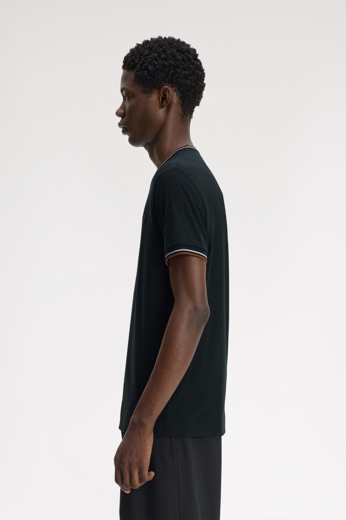 Fred Perry Twin Tipped T-Shirt Night Green / Dusky Blue / Dark Caramel