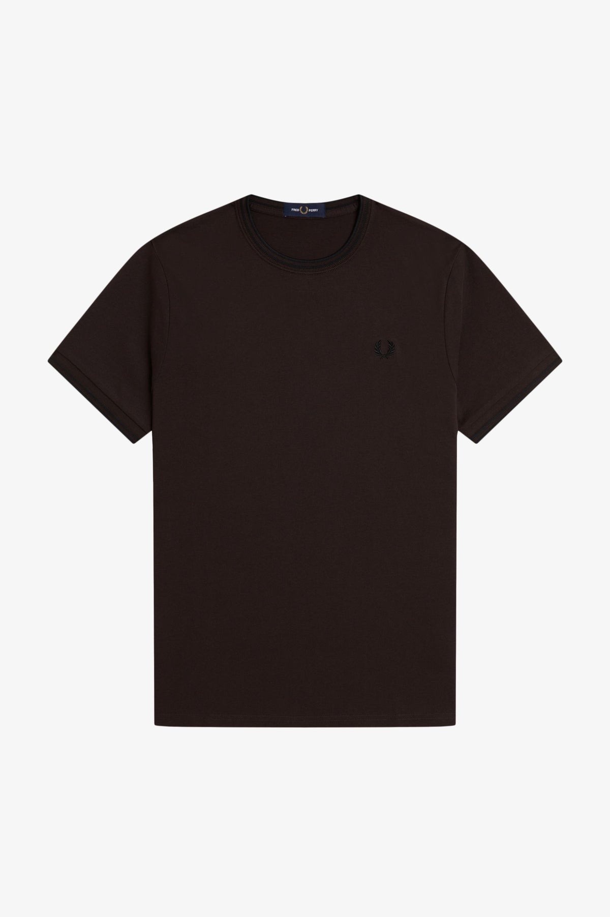 Fred Perry Twin Tipped T-Shirt Rich Brown / Black