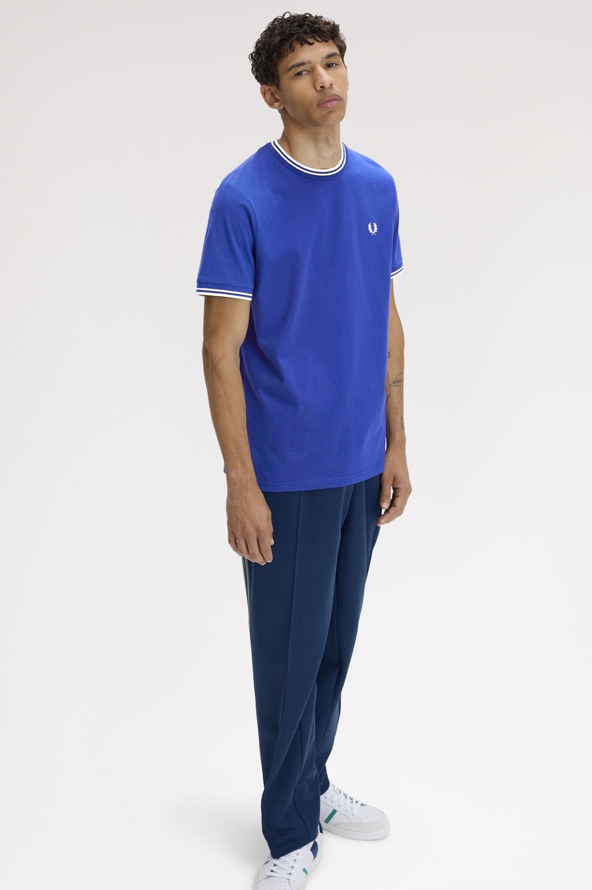 Fred Perry Twin Tipped T-Shirt Soho Eclipse / Snow White / Snow White
