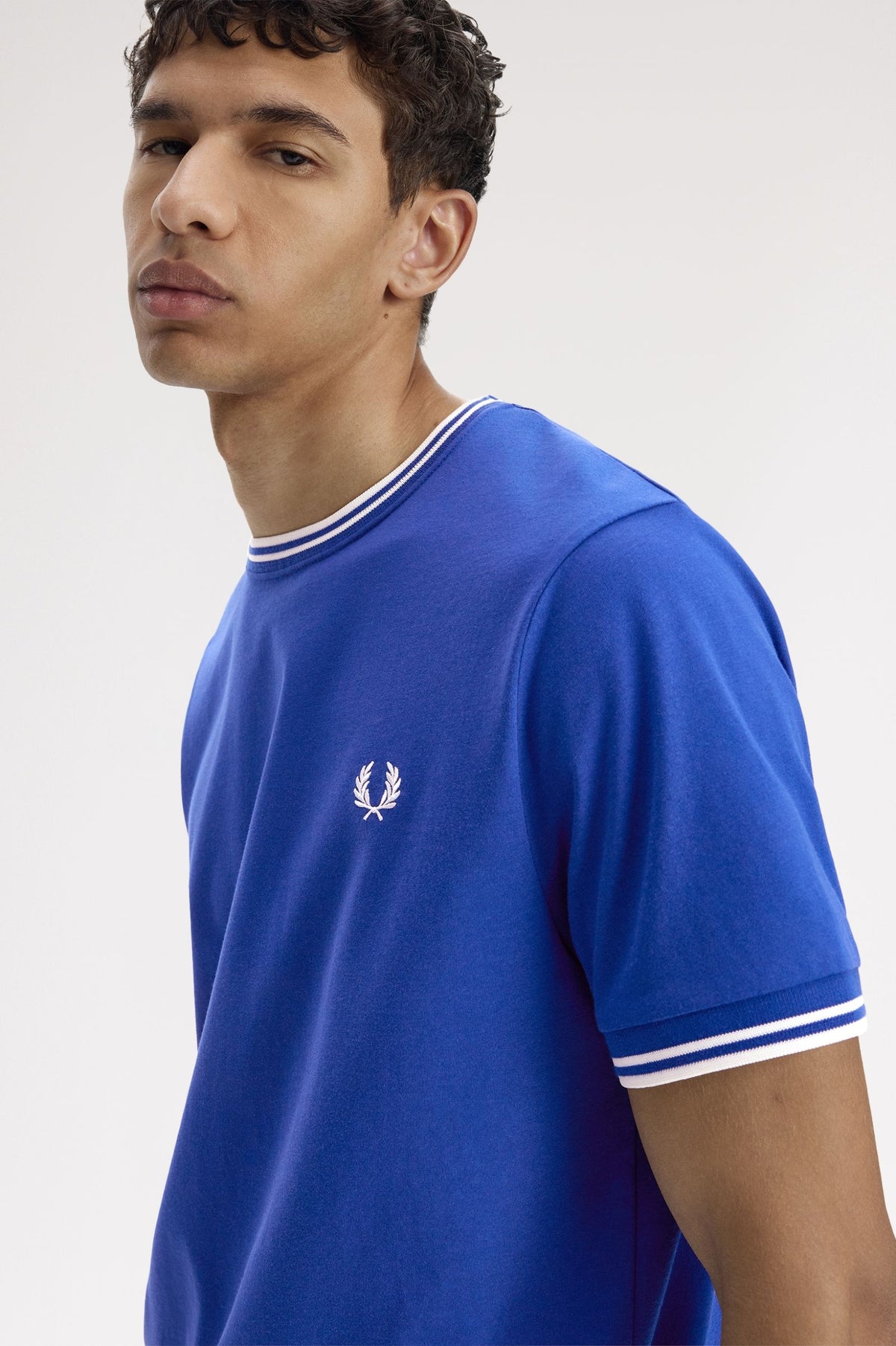 Fred Perry Twin Tipped T-Shirt Soho Eclipse / Snow White / Snow White