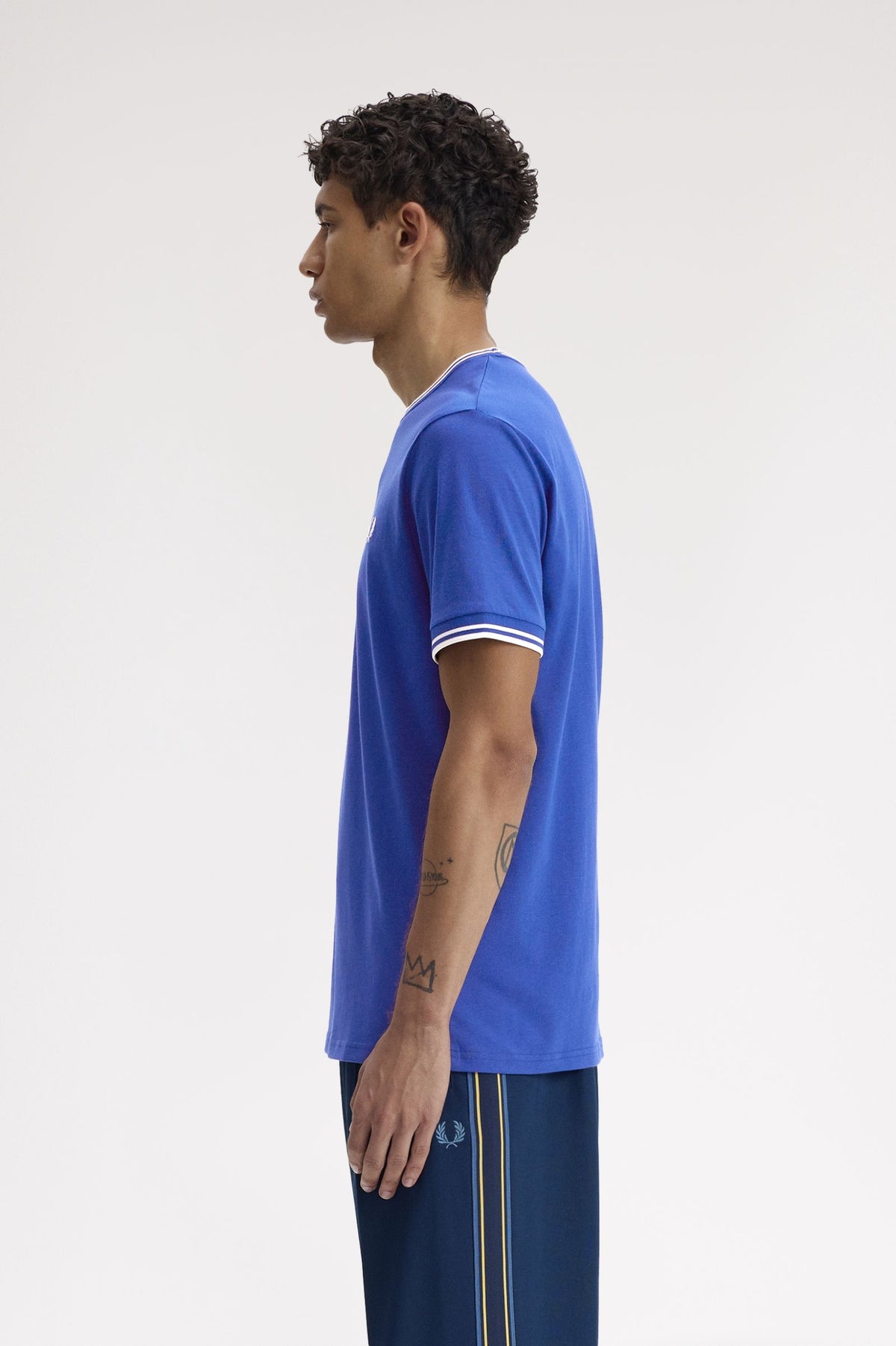 Fred Perry Twin Tipped T-Shirt Soho Eclipse / Snow White / Snow White