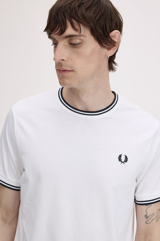 Fred Perry Twin Tipped T-Shirt White