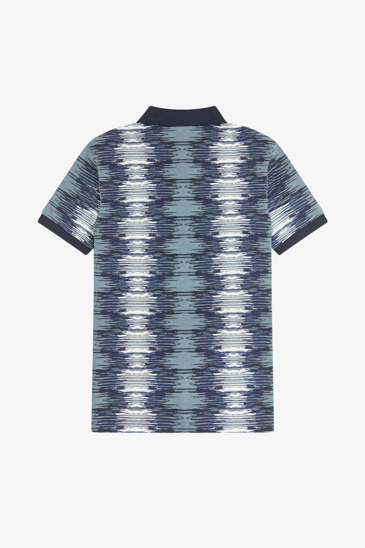 Fred Perry Soundwave Glitch Polo Shirt Stockport Blue