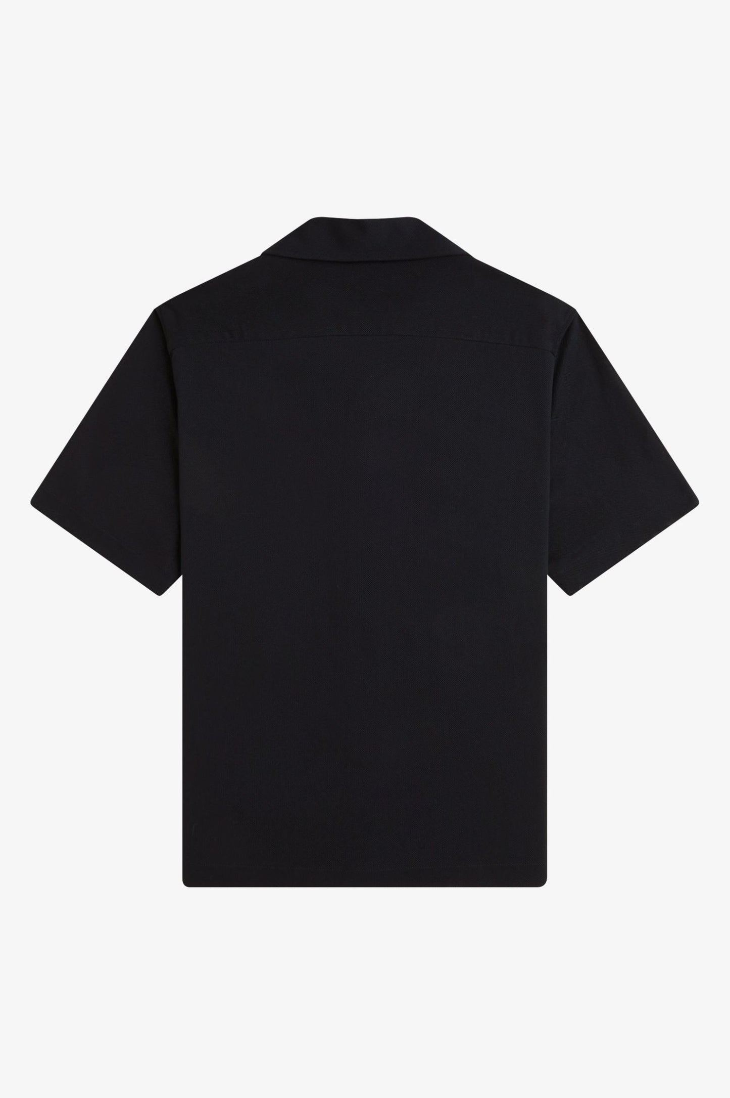 Fred Perry Compress Mesh Revere Collar Shirt Black