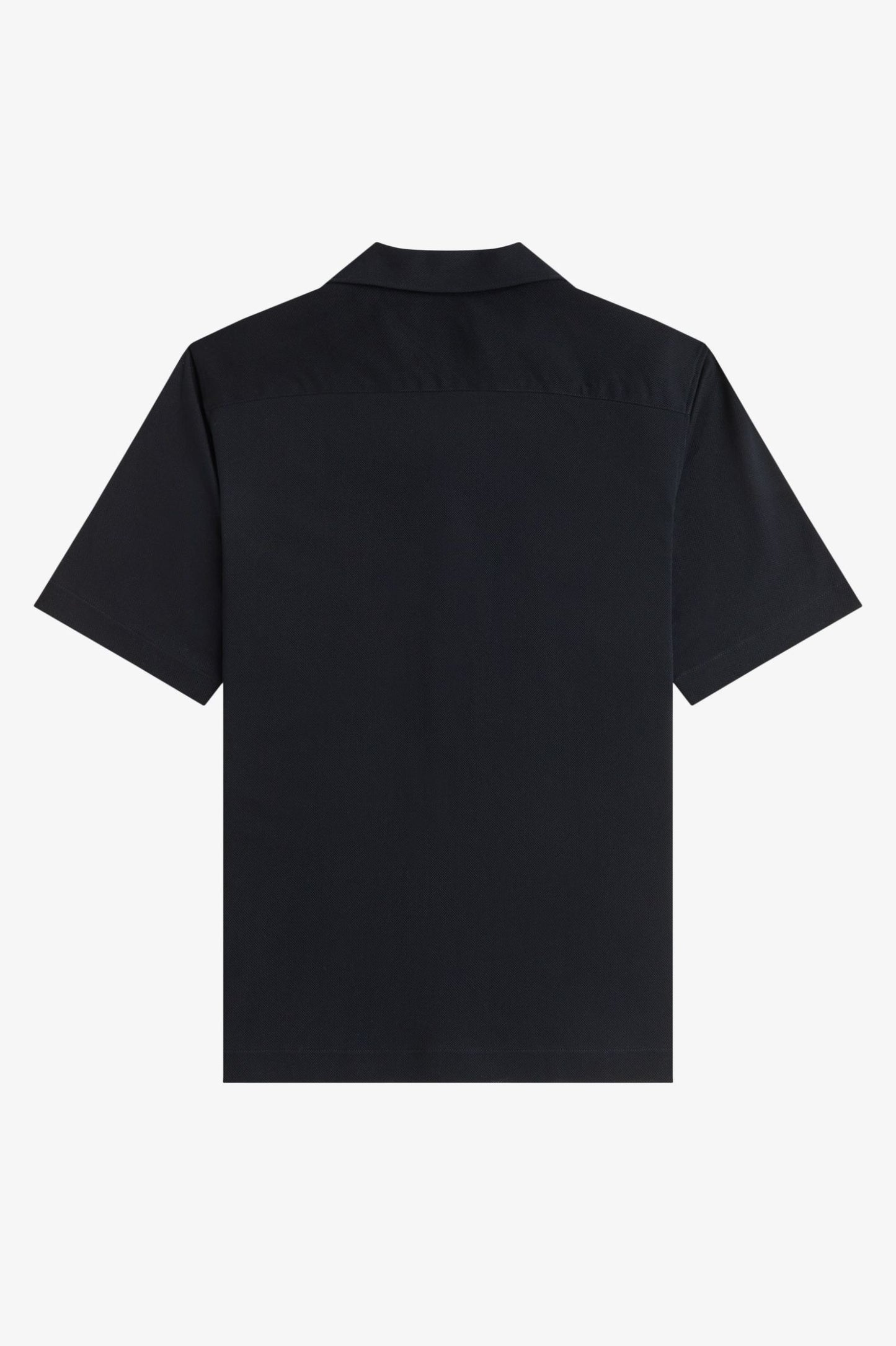 Fred Perry Compress Mesh Revere Collar Shirt Black