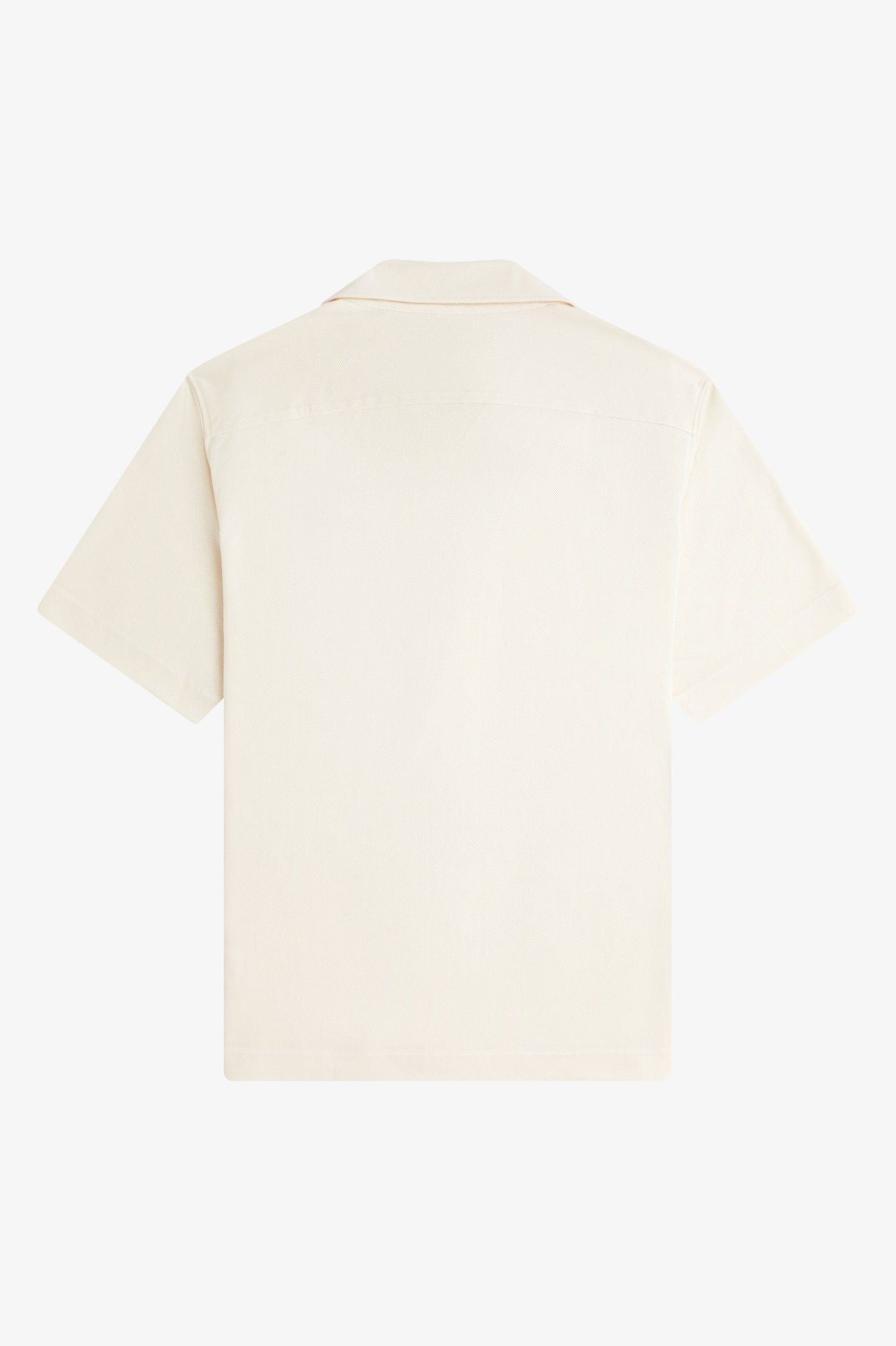 Fred Perry Compress Mesh Revere Collar Shirt Ecru