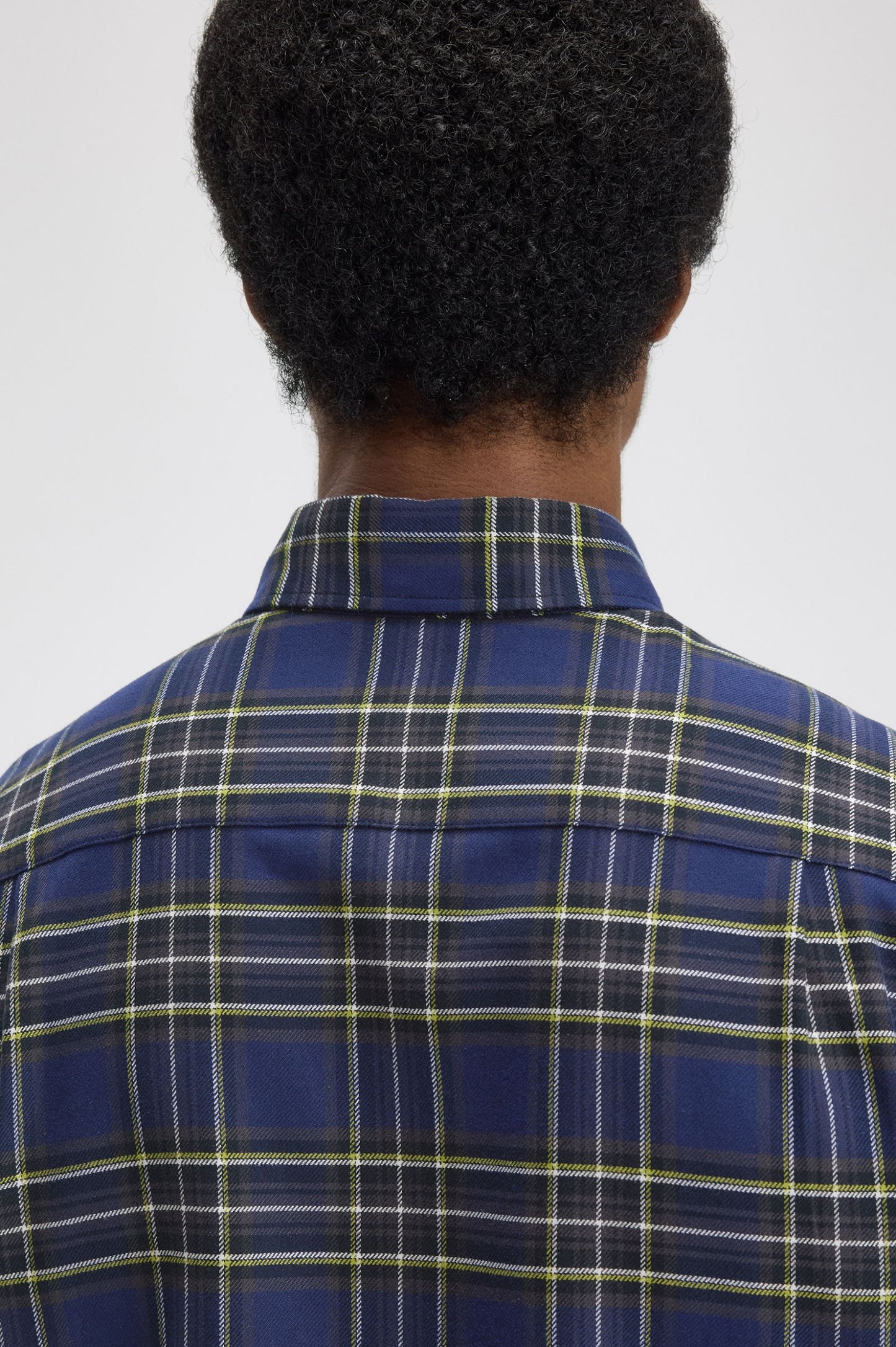 Fred Perry Brushed Twill Tartan Shirt French Navy