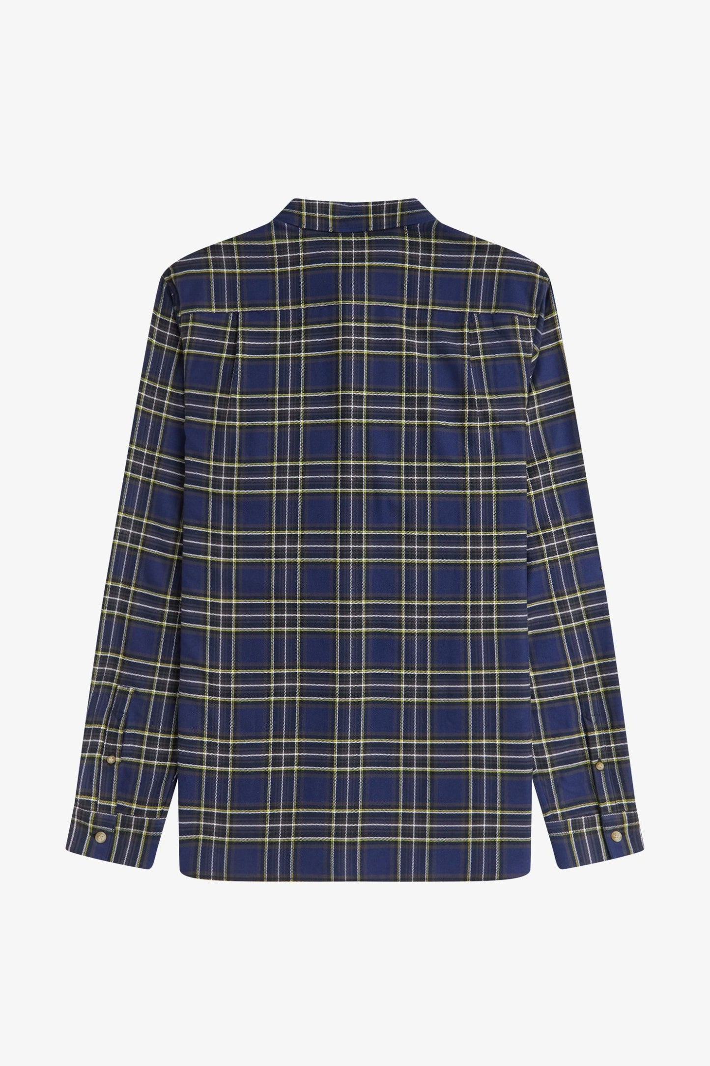 Fred Perry Brushed Twill Tartan Shirt French Navy