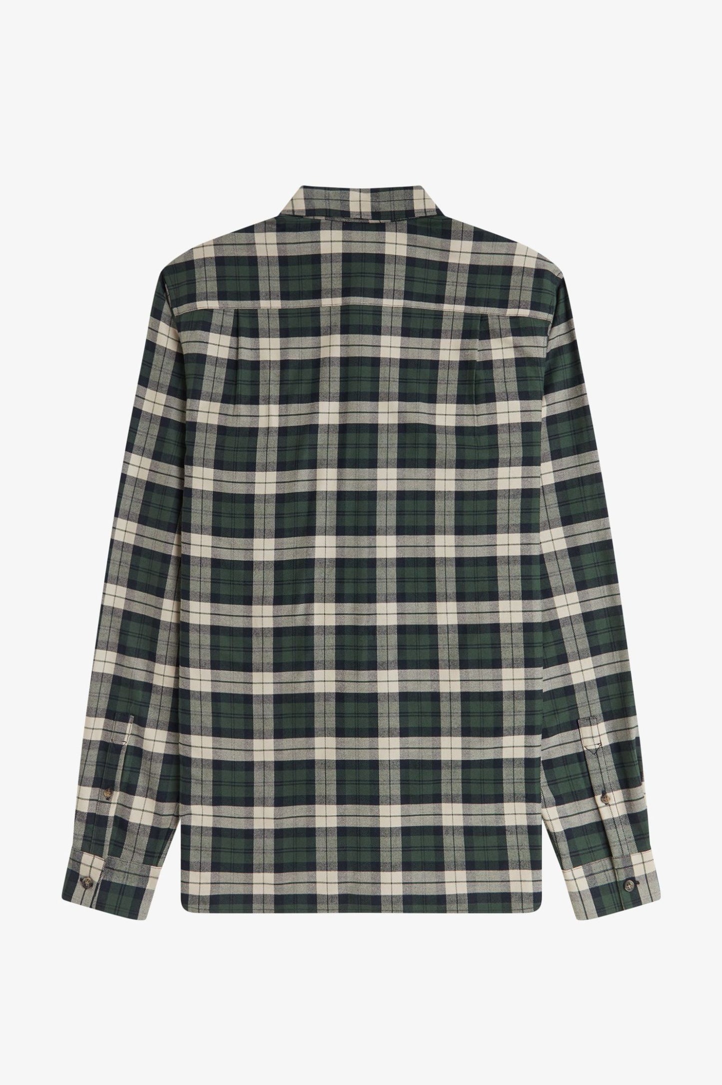 Fred Perry Brushed Twill Tartan Shirt Court Green