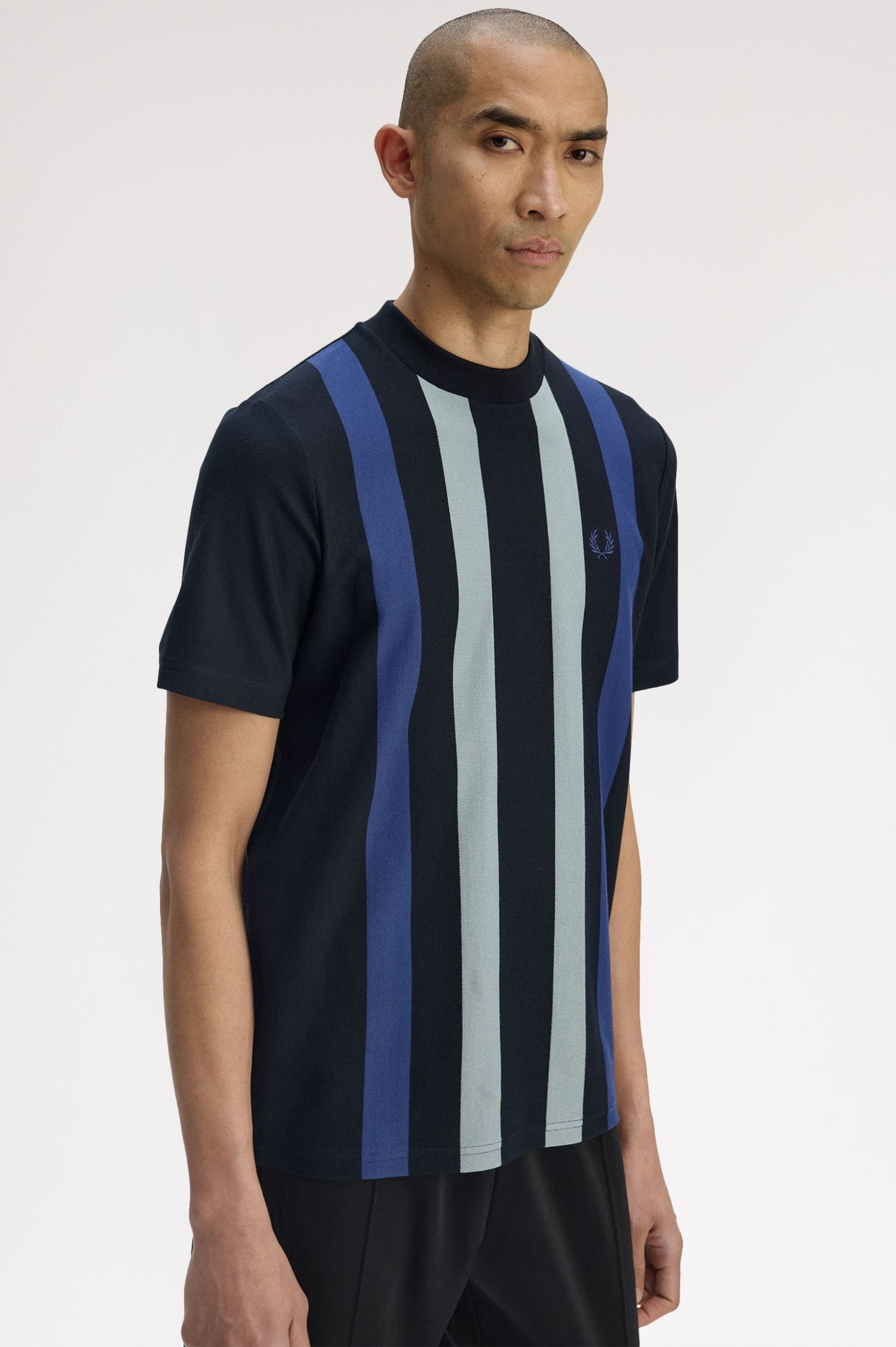 Fred Perry Vertical Stripe T-Shirt Black