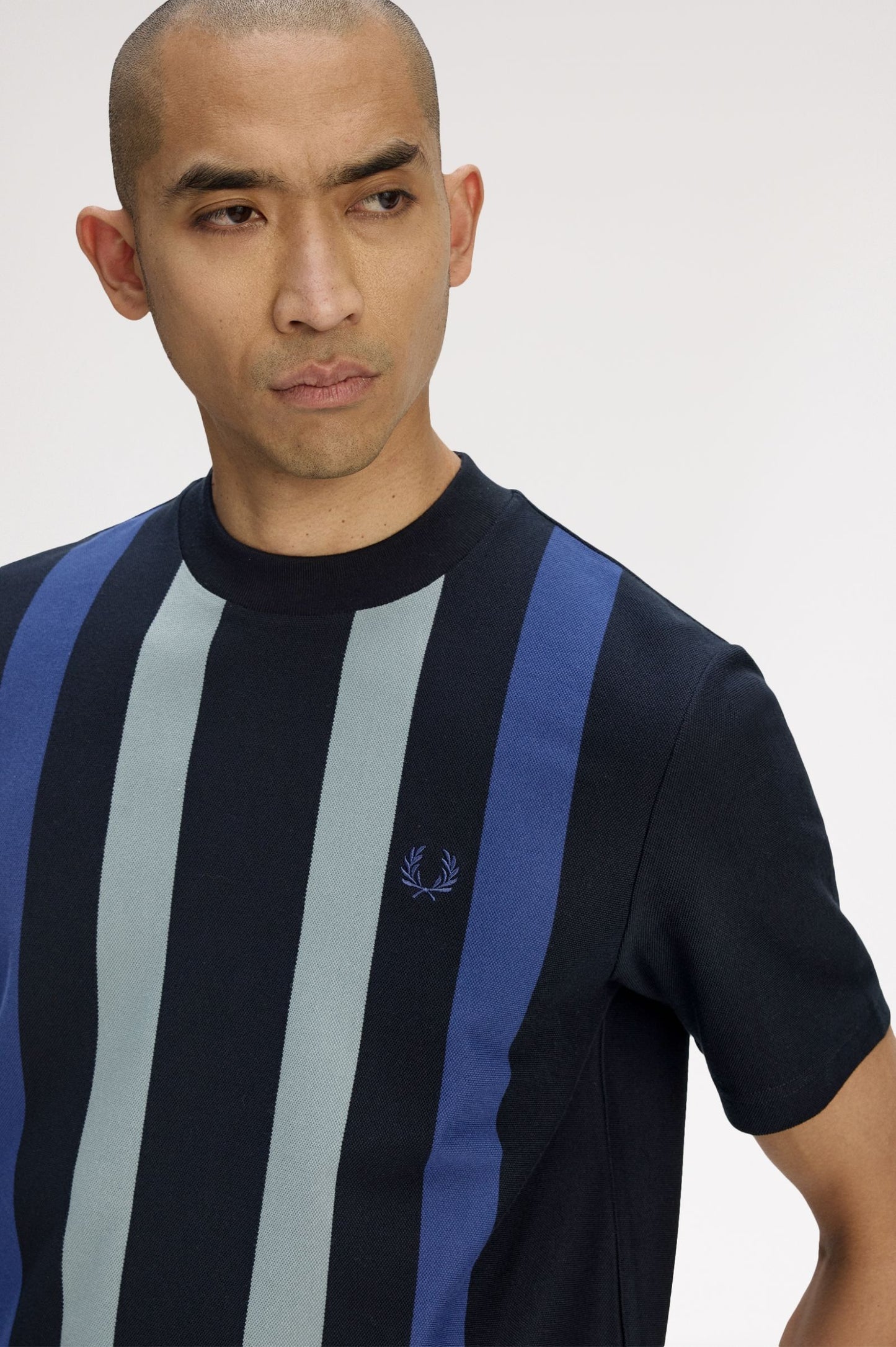 Fred Perry Vertical Stripe T-Shirt Black