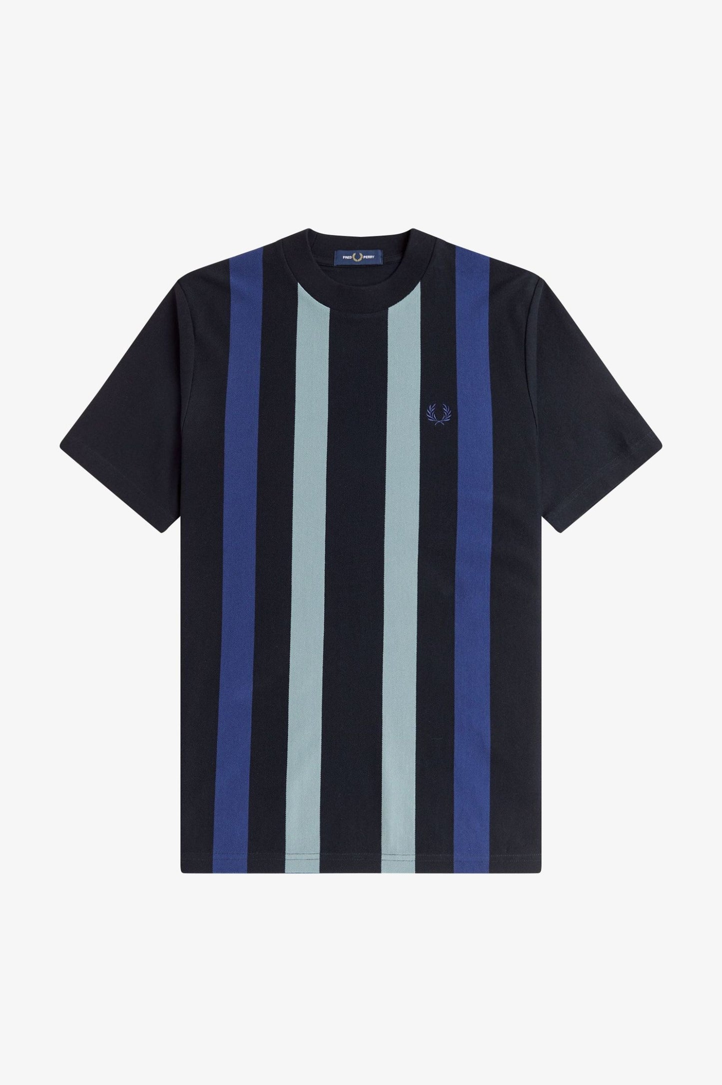 Fred Perry Vertical Stripe T-Shirt Black